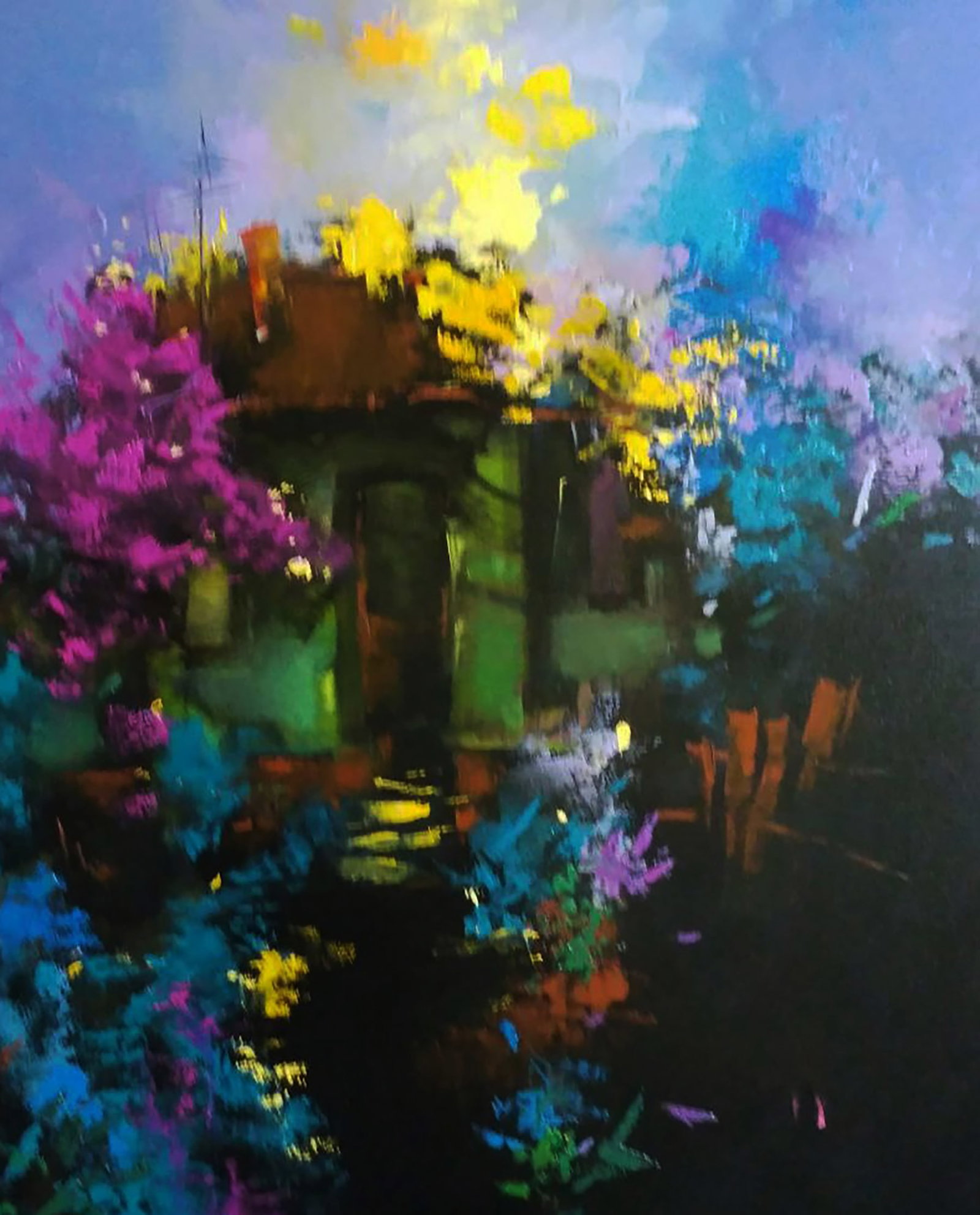 Oil painting Evening in the village Stepan Verbeshchuk - 3