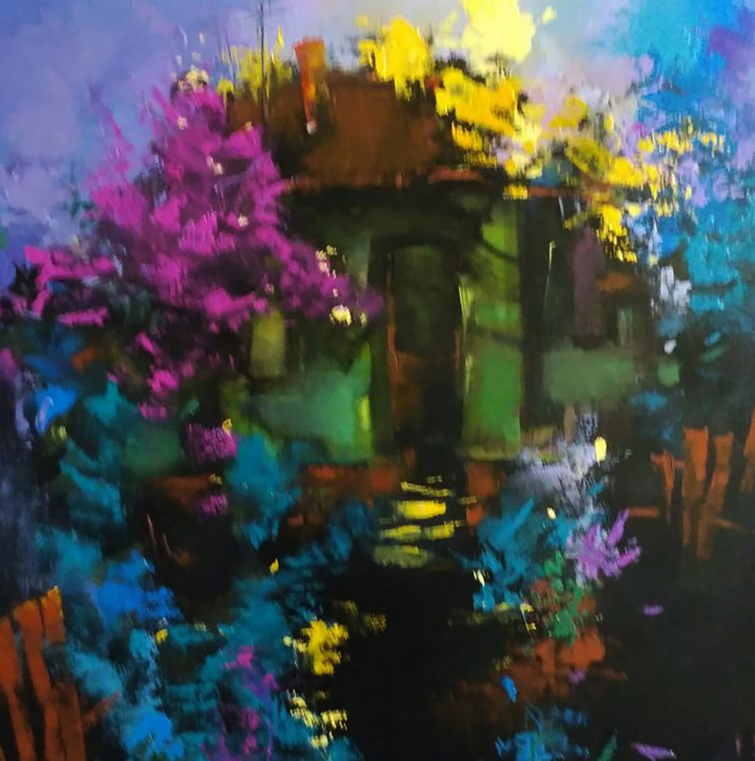 Oil painting Evening in the village Stepan Verbeshchuk - 6