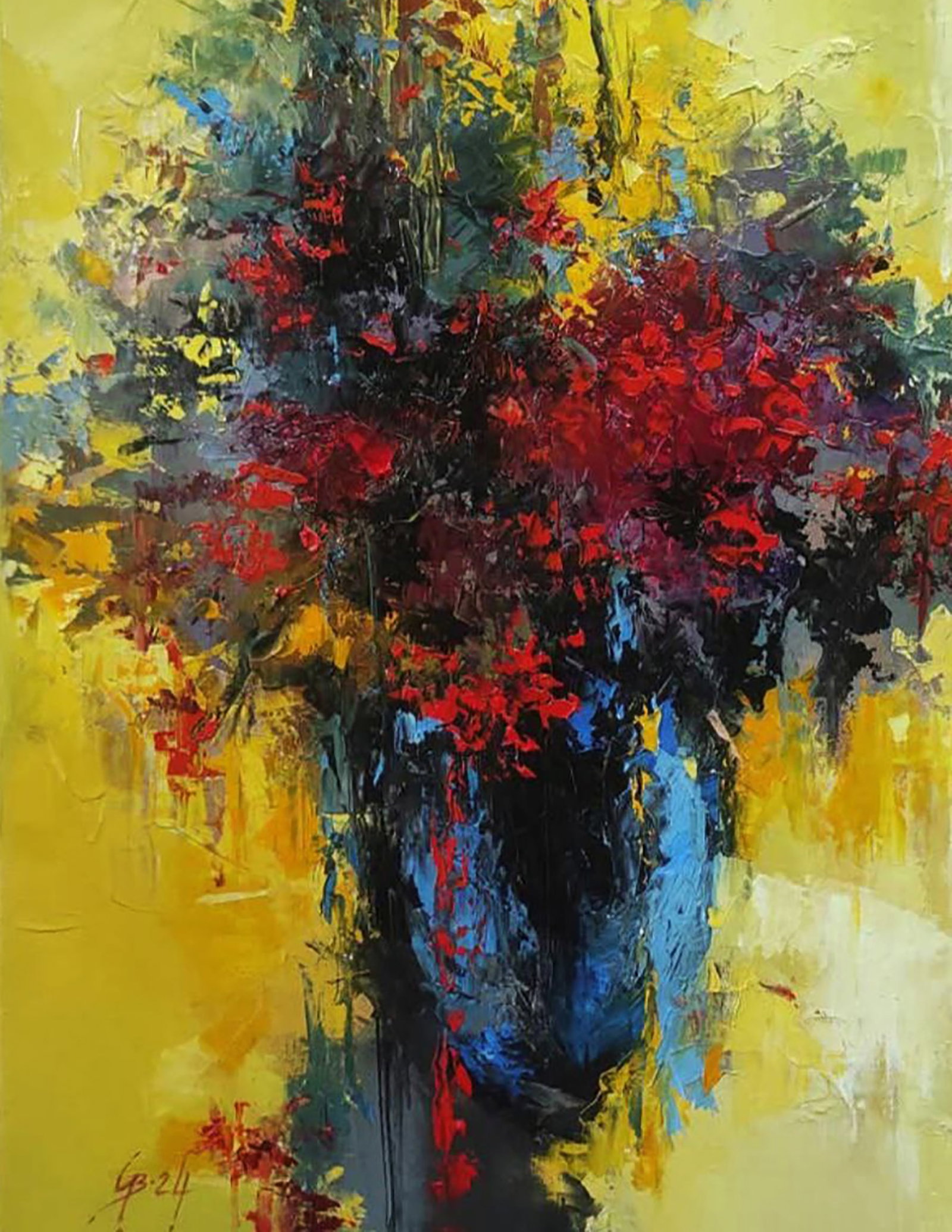 Oil painting Viburnum in a Vase Stepan Verbeshchuk - 4