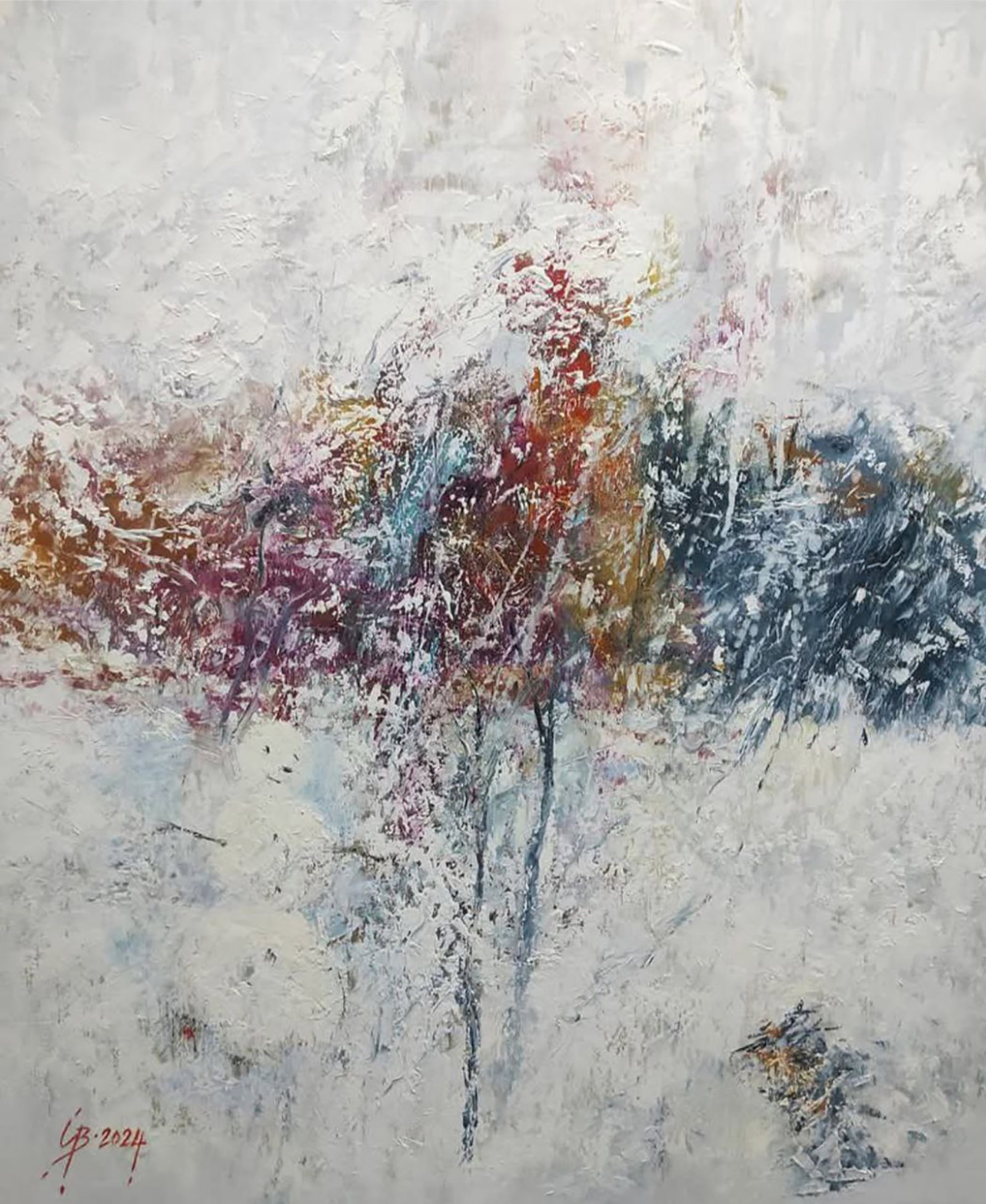 Oil painting Endless Winter Blizzard Stepan Verbeshchuk: Title: Oil painting Endless Winter Blizzard Stepan Verbeshchuk Description: 17VERBESH Painter: Stepan Verbeshchuk Size: 70x60 cm/27.55x23.62 inches Components: oil, canvas Original painting
