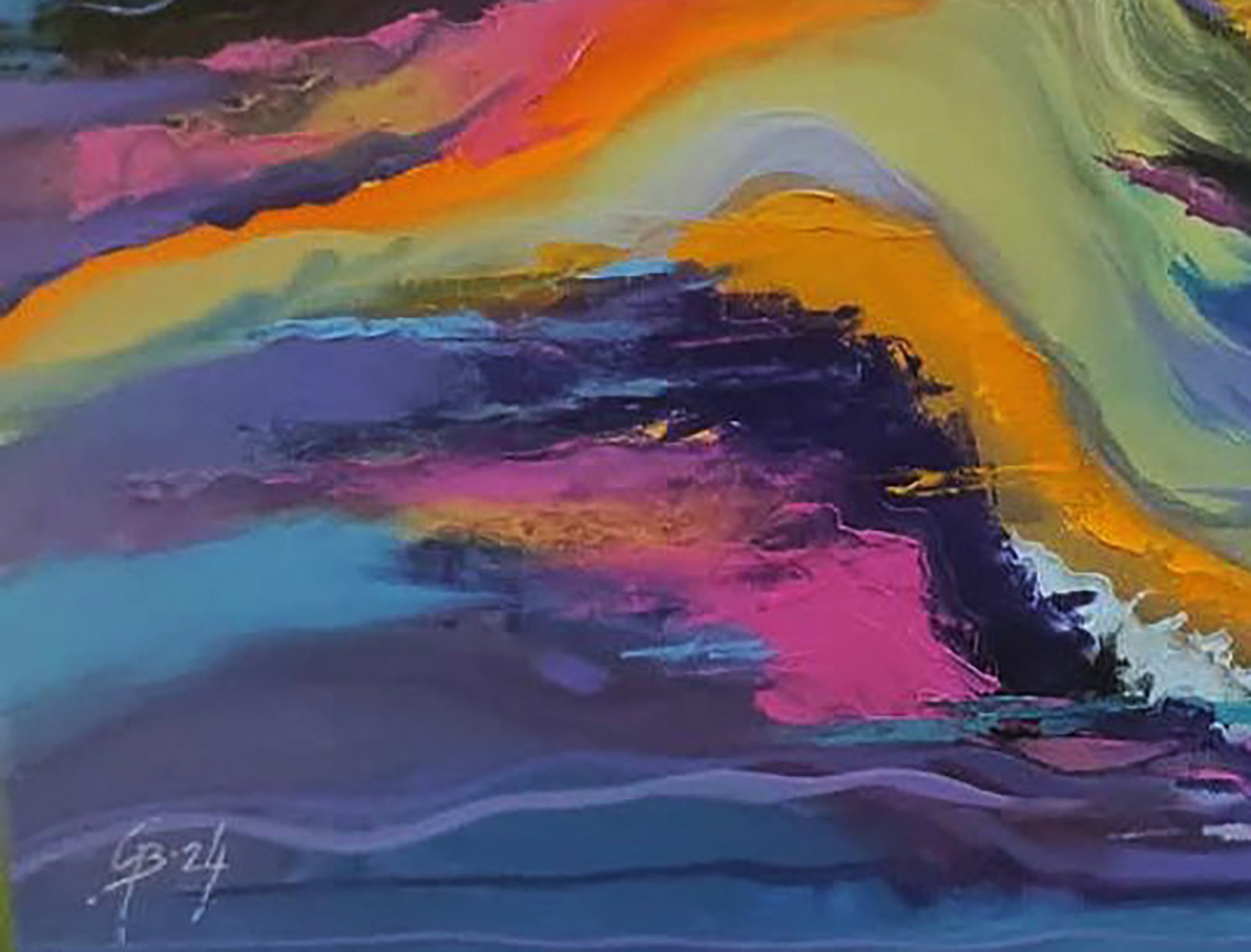 Oil painting The Motive of the Mountain Night Stepan Verbeshchuk - 7