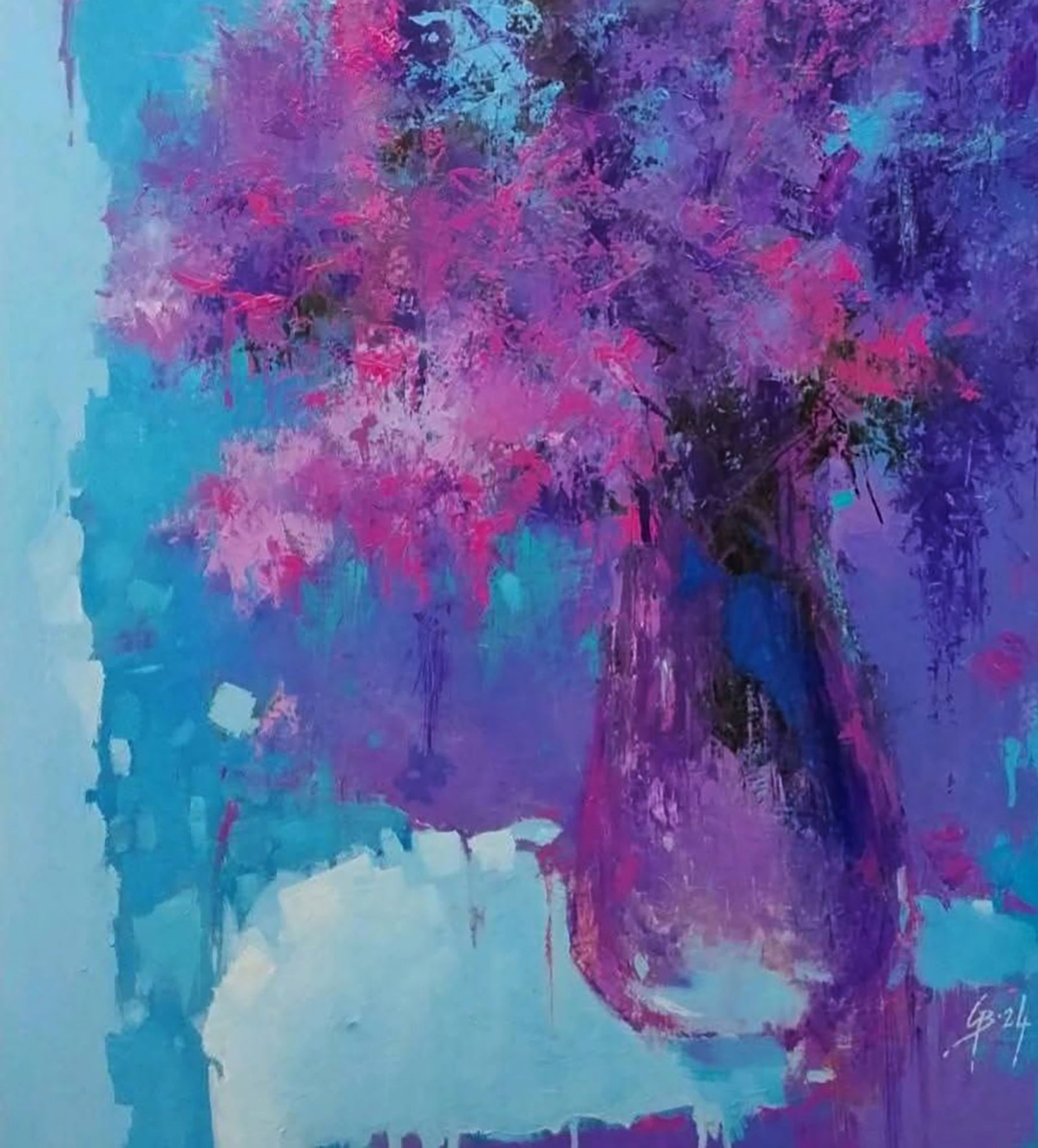 Oil painting Blooming Mood in a Vase Stepan Verbeshchuk - 4
