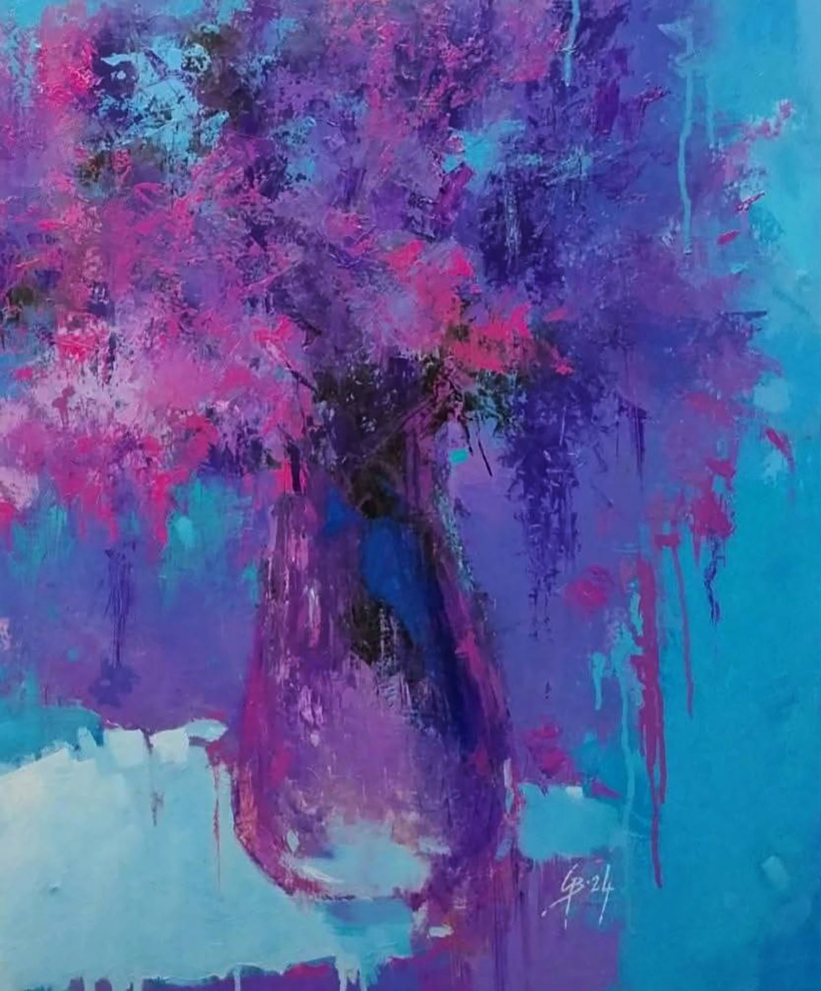 Oil painting Blooming Mood in a Vase Stepan Verbeshchuk - 5