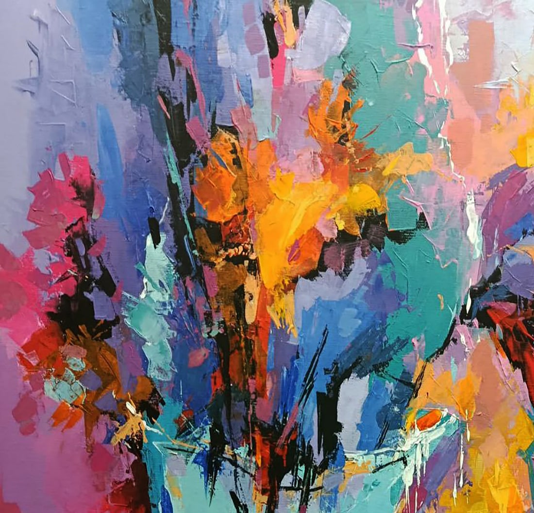 Acrylic painting Autumn flowers Stepan Verbeshchuk - 2