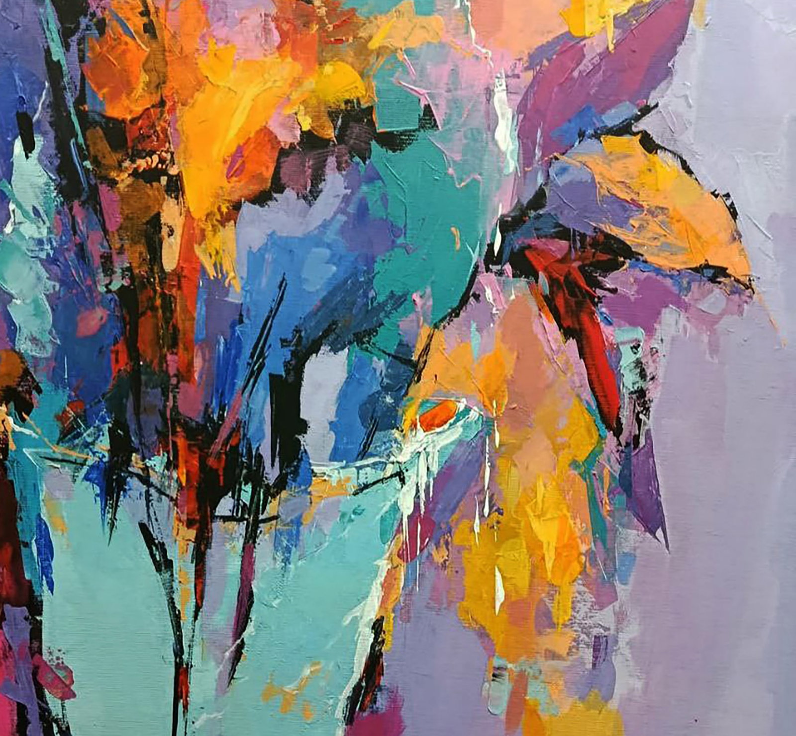 Acrylic painting Autumn flowers Stepan Verbeshchuk - 5