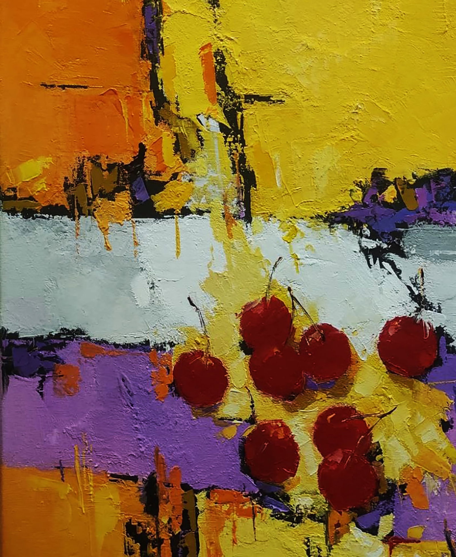 Oil painting About Cherries on the Table Stepan Verbeshchuk - 3