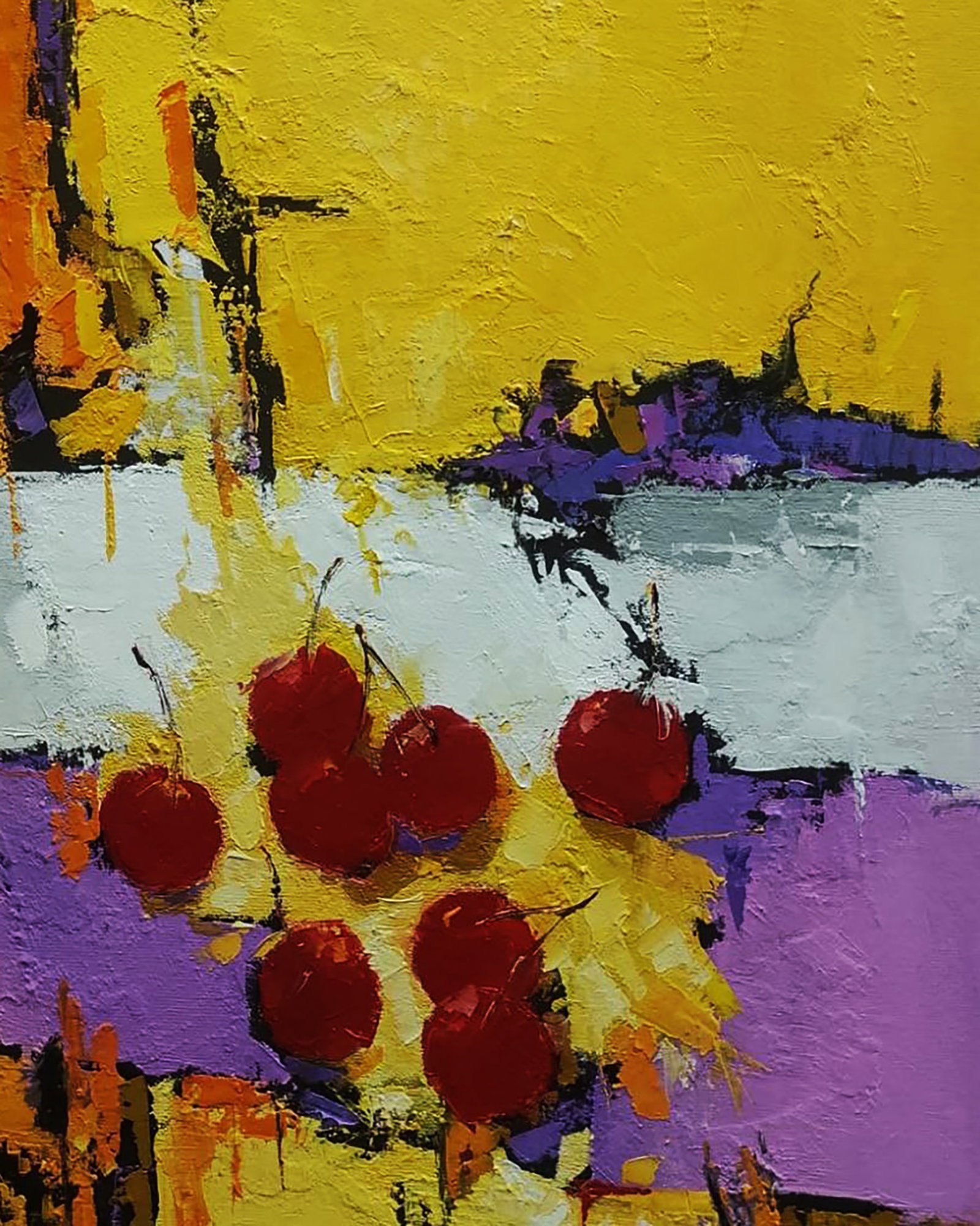Oil painting About Cherries on the Table Stepan Verbeshchuk - 5