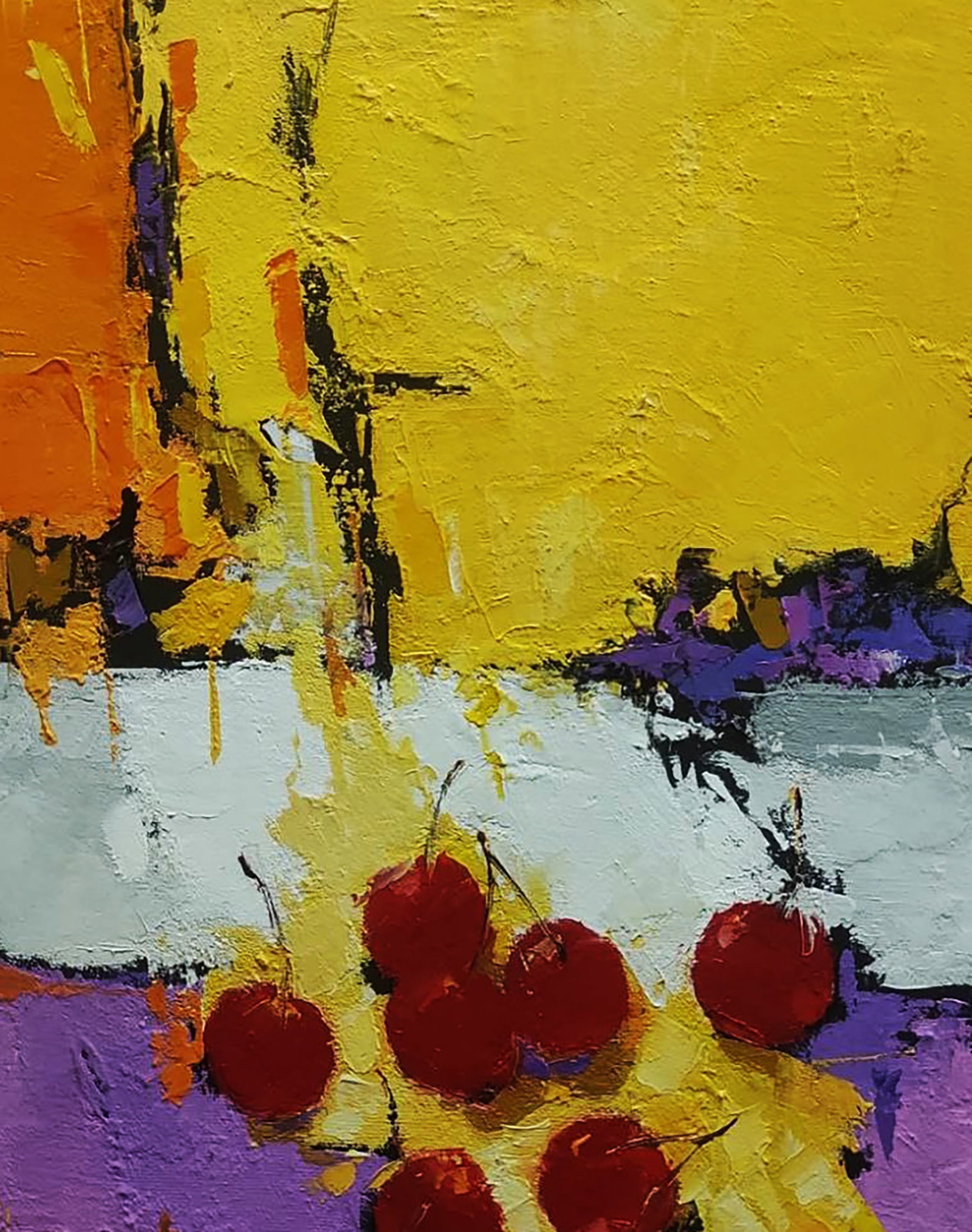 Oil painting About Cherries on the Table Stepan Verbeshchuk - 6