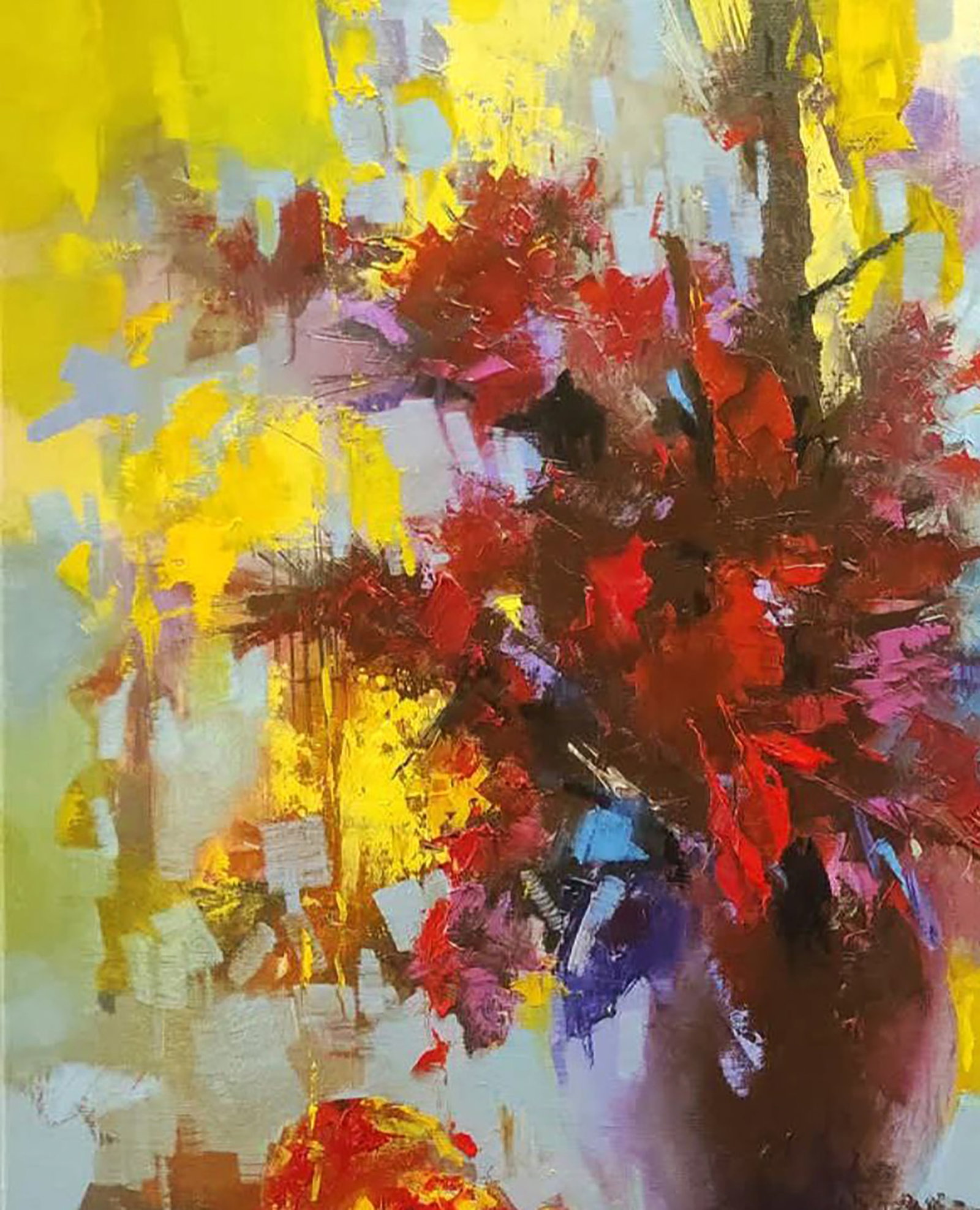 Oil painting Autumn Bouquet in a Vase Stepan Verbeshchuk - 2