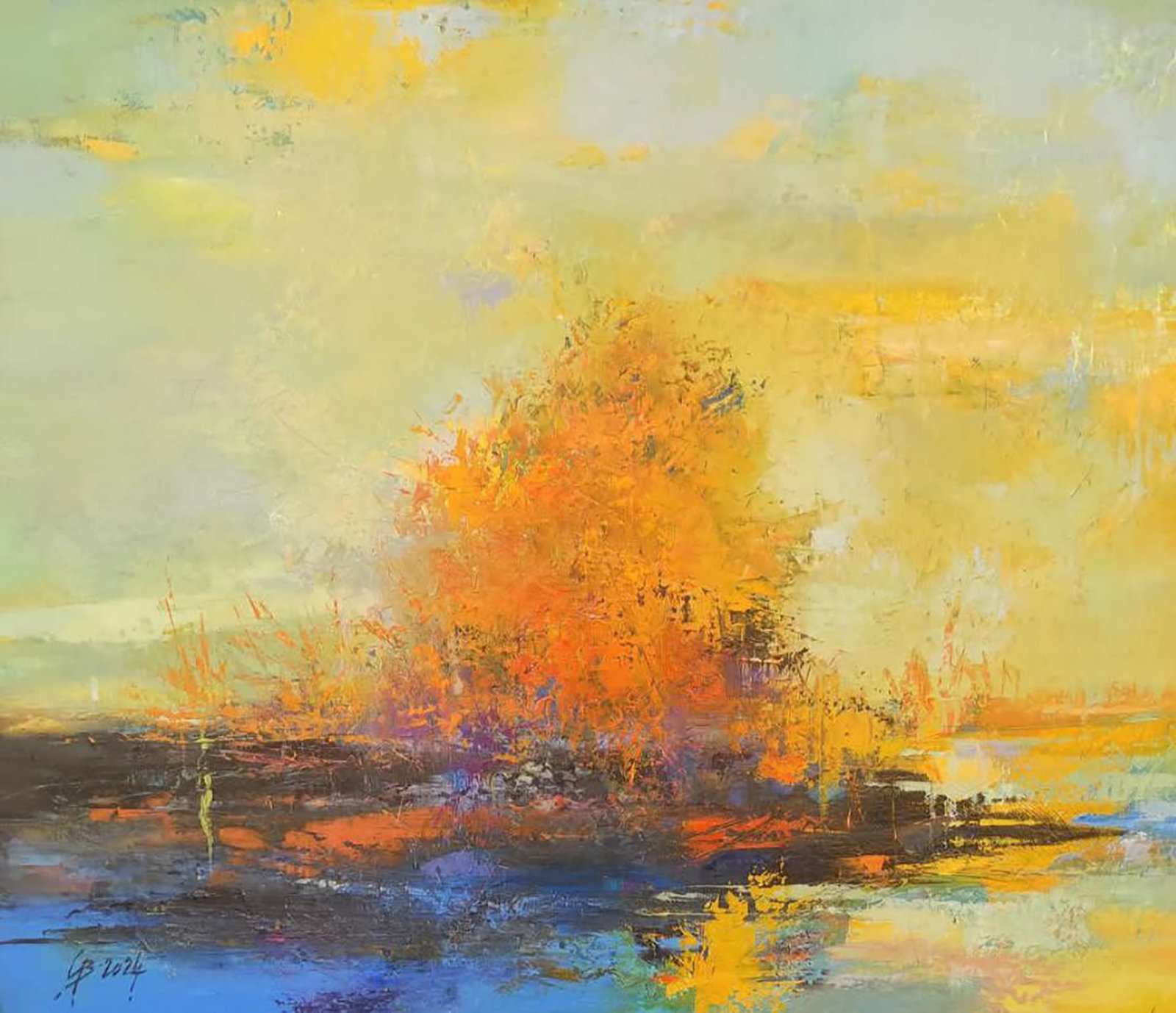 Oil painting Your Own Island in the Middle of the Sea Stepan Verbeshchuk (1 of 6)