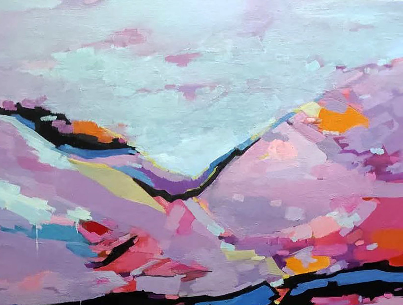 Oil painting Blue River Under the White Sky Stepan Verbeshchuk - 3