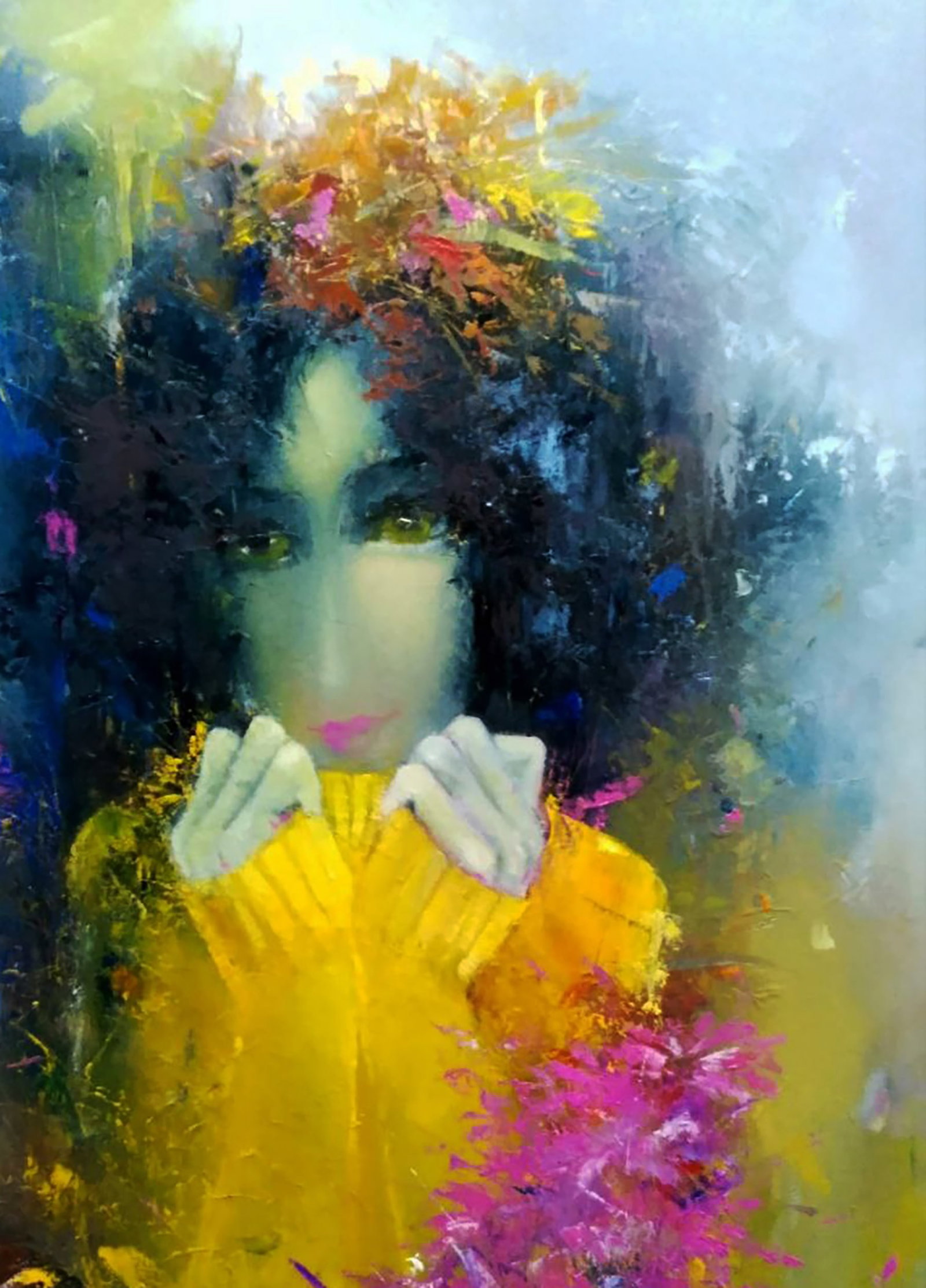 Oil painting The Girl Waits for Autumn Stepan Verbeshchuk - 2
