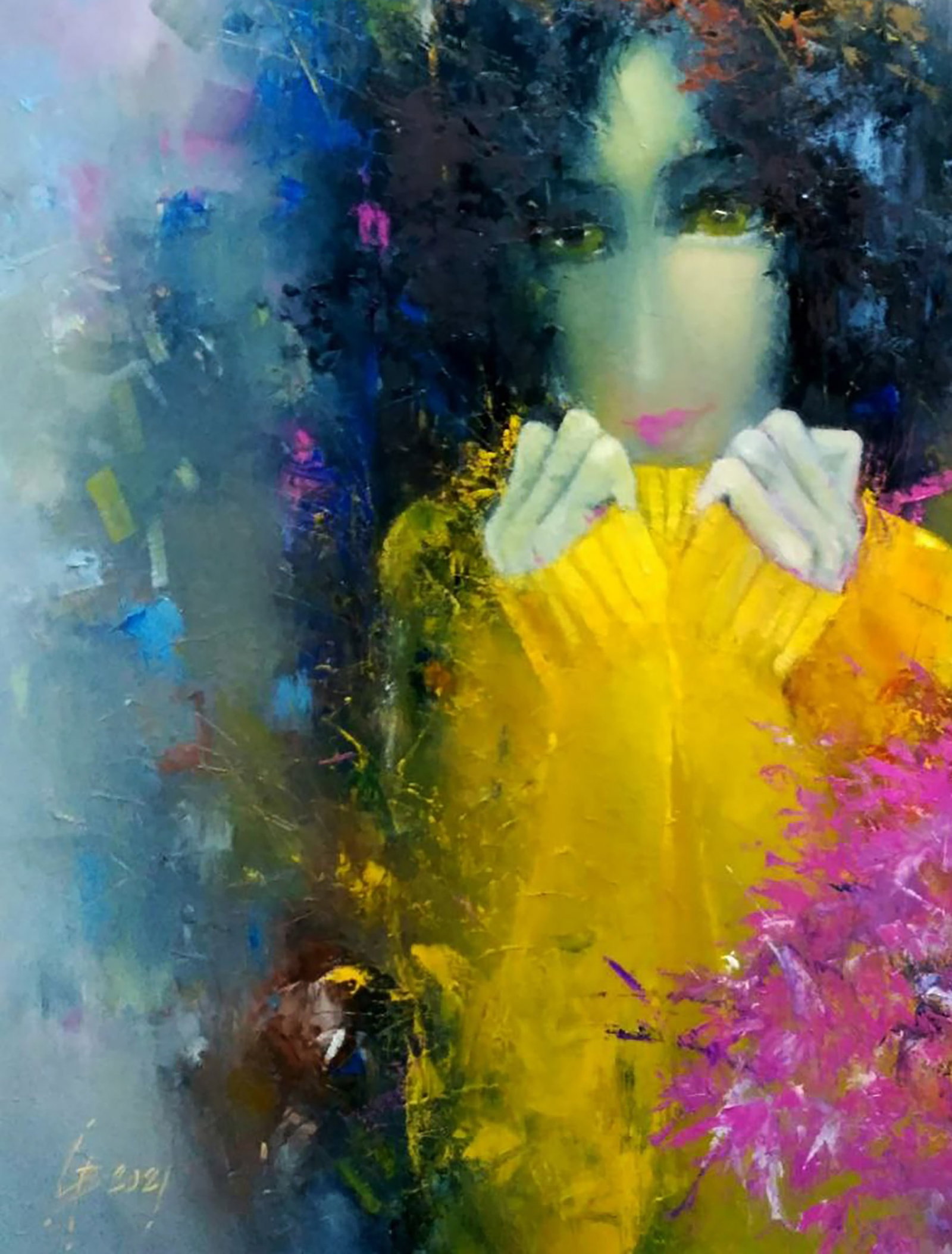 Oil painting The Girl Waits for Autumn Stepan Verbeshchuk - 3