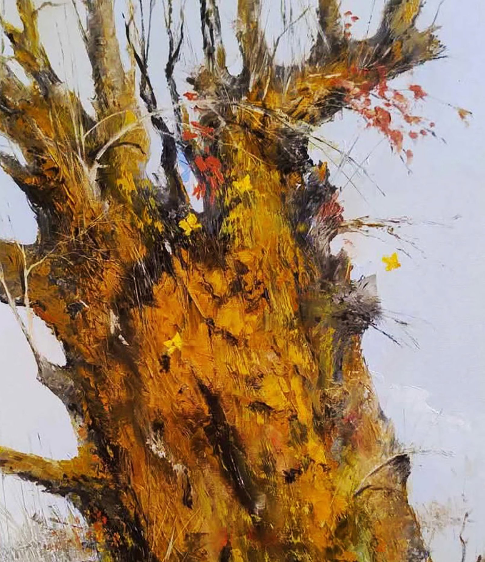 Oil painting Old Oak Tree Under the White Sky Stepan Verbeshchuk - 3
