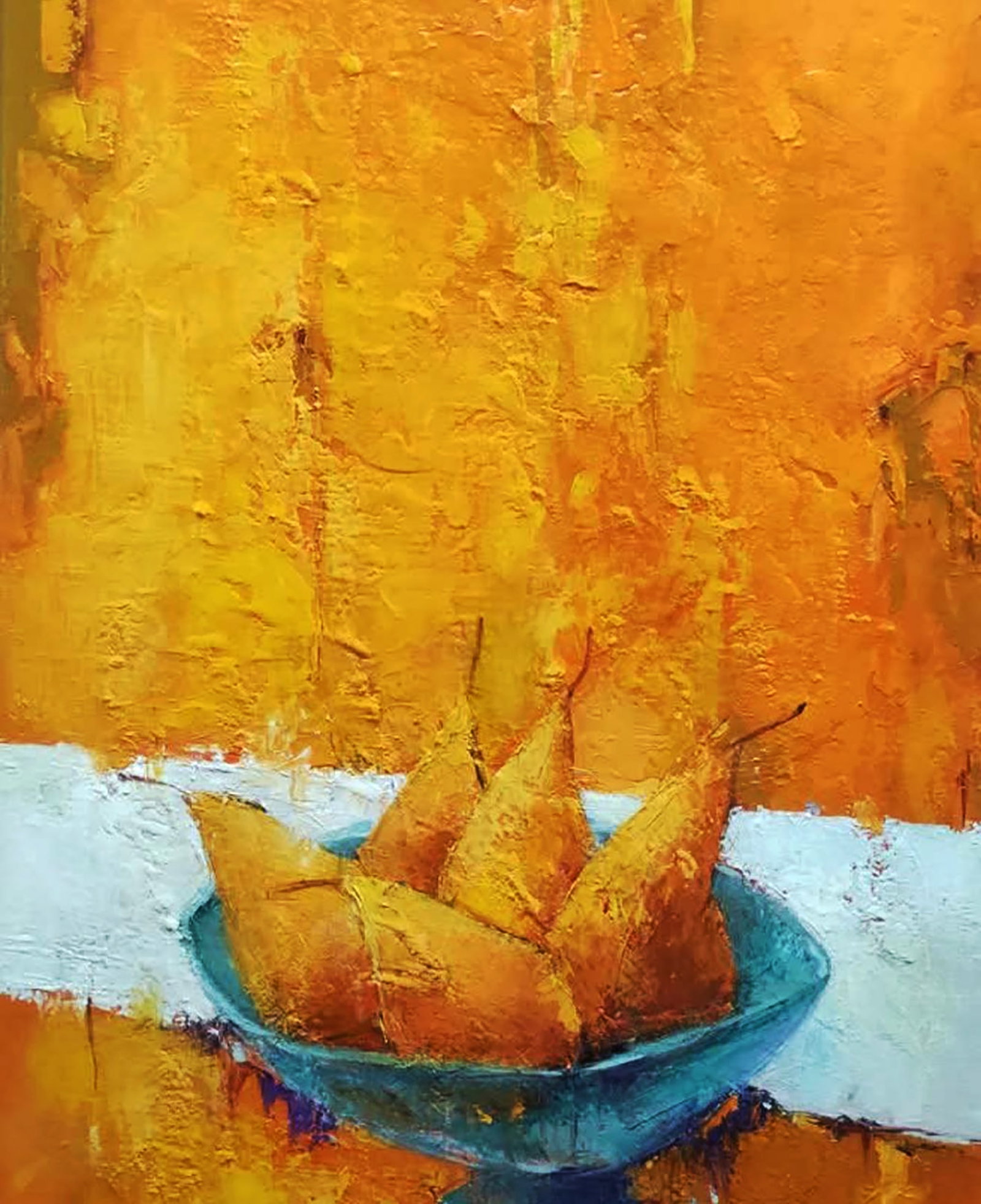 Oil painting These Pears in a Plate Stepan Verbeshchuk: Title: Oil painting These Pears in a Plate Stepan Verbeshchuk Description: 45VERBESH Painter: Stepan Verbeshchuk Size: 60x40 cm/23.62x/15.74 inches Components: oil, canvas Original painting