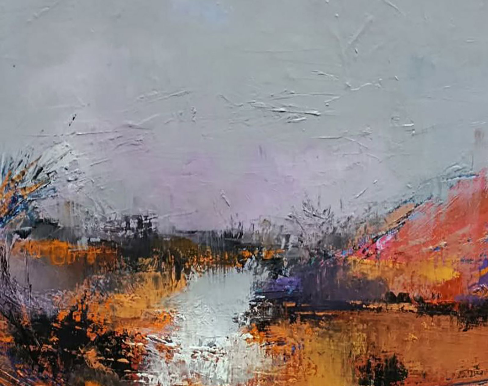 Oil painting A Quiet Evening in the Field Stepan Verbeshchuk - 2