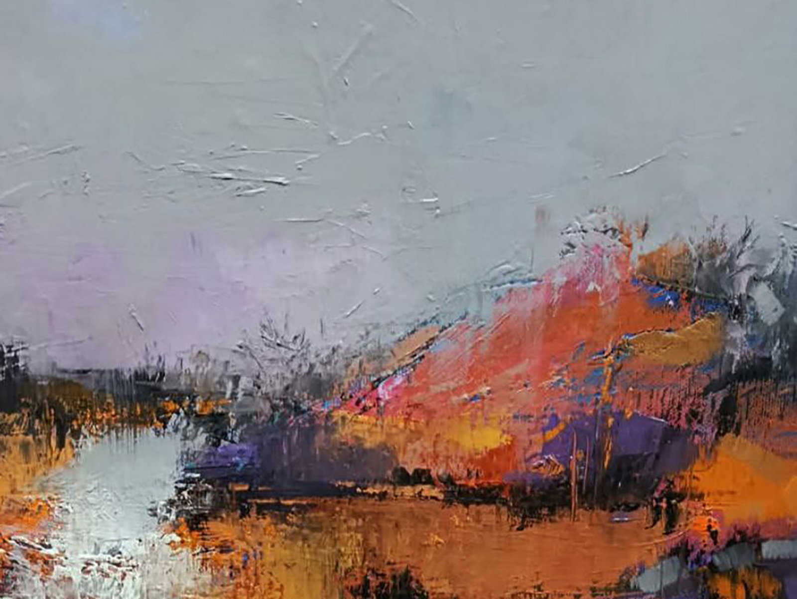 Oil painting A Quiet Evening in the Field Stepan Verbeshchuk - 3