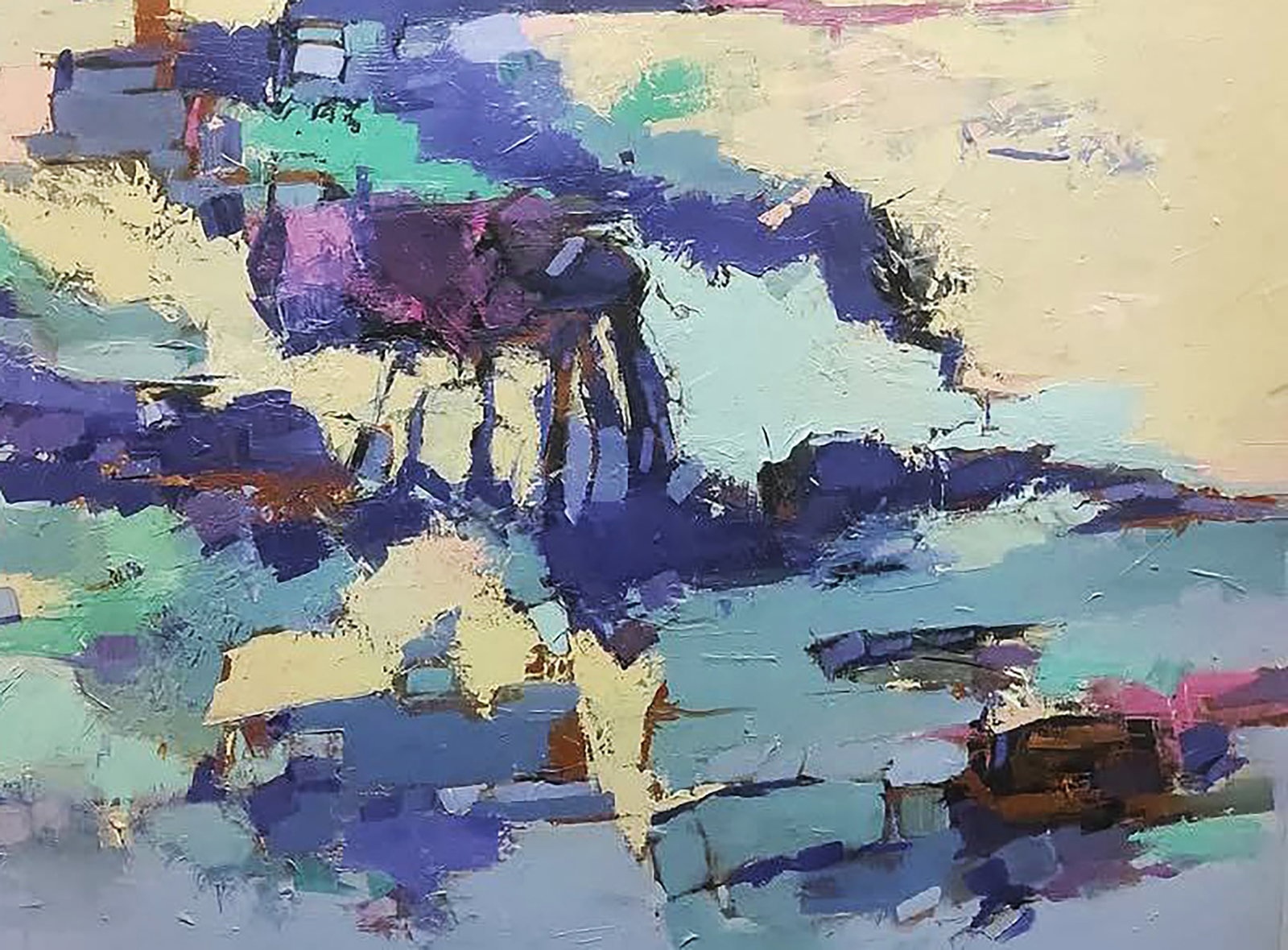Oil painting Quiet Dawn Among the Mountains Stepan Verbeshchuk - 5