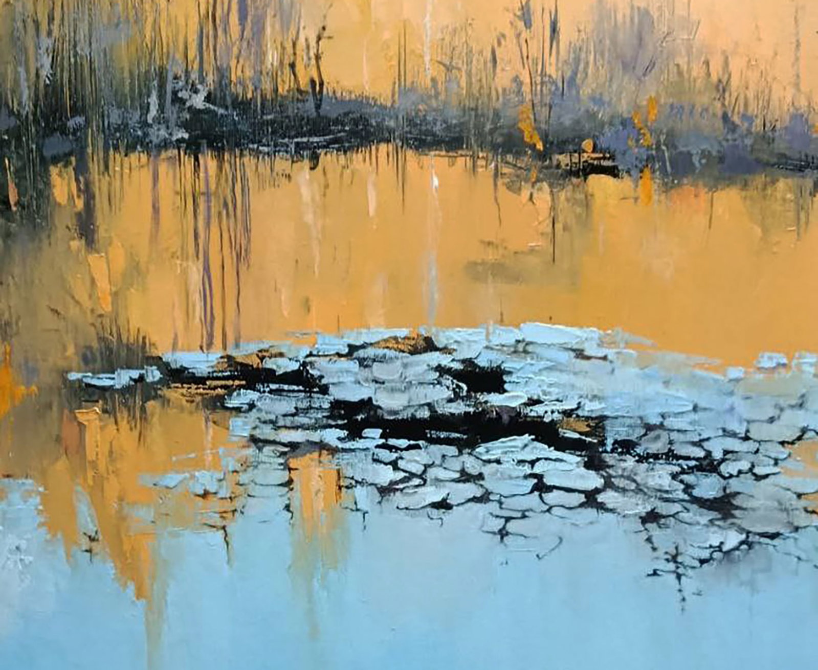 Oil painting Morning on the river Stepan Verbeshchuk - 6