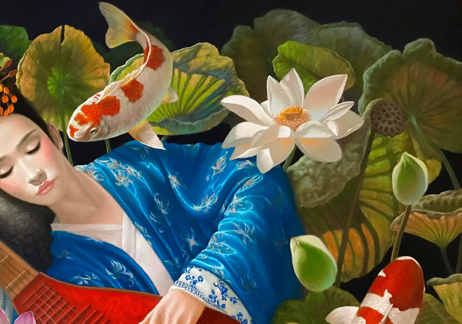 Oil painting Thoughts for a girl Kateryna Bukuros - 2