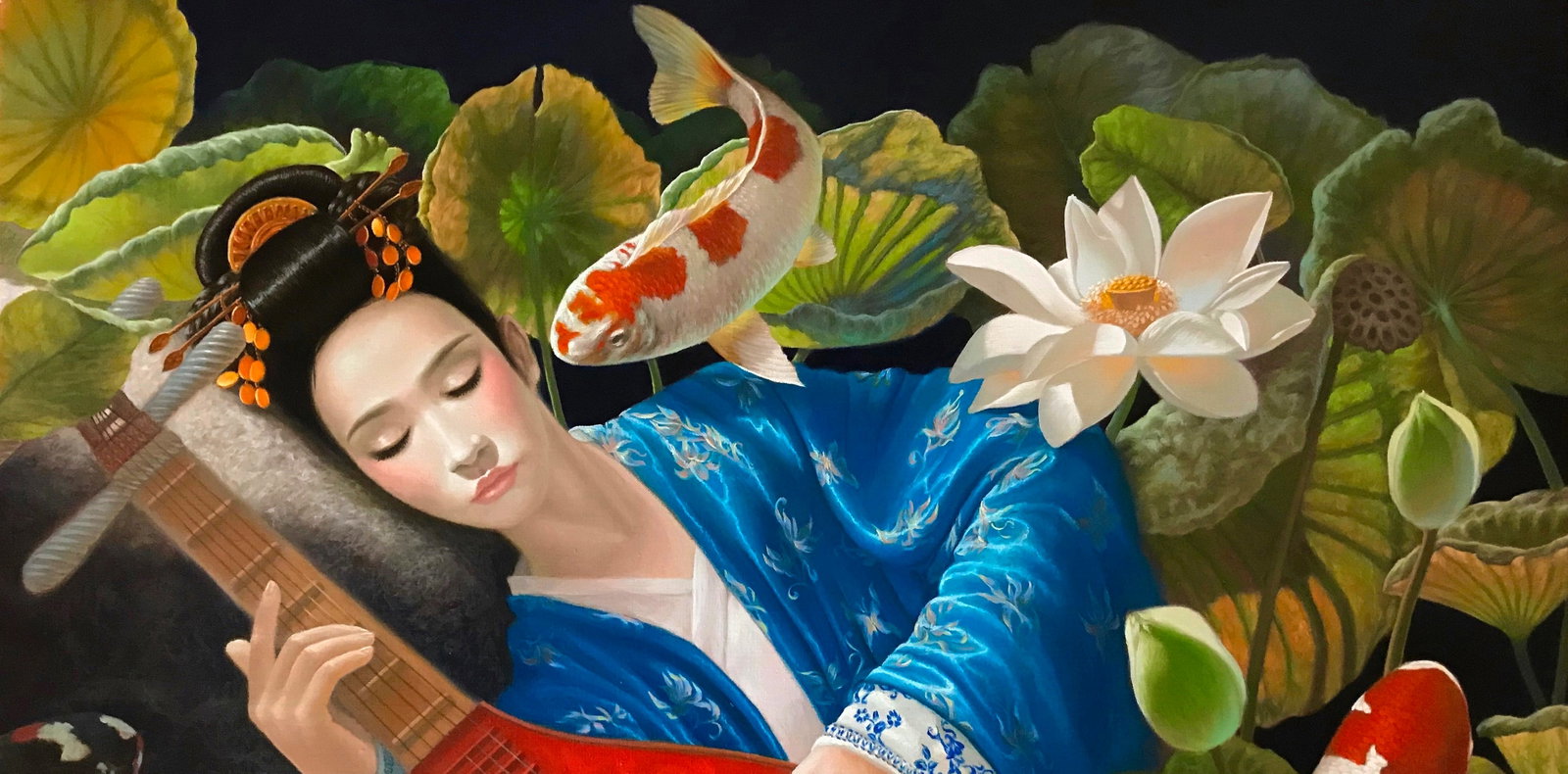 Oil painting Thoughts for a girl Kateryna Bukuros - 6