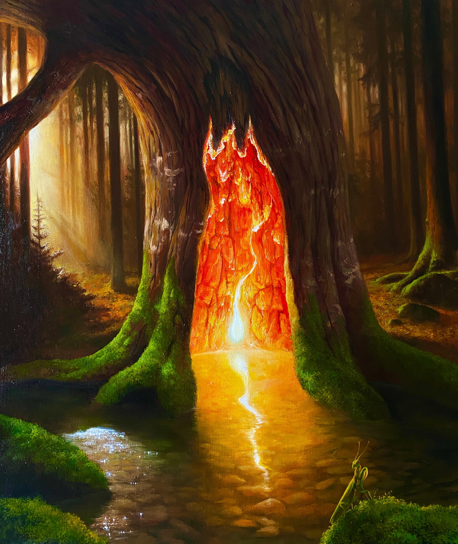 Oil painting The Secret in the Forest Kateryna Bukuros: Title: Oil painting The Secret in the Forest Kateryna Bukuros Description: 11BUKUR Painter: Kateryna Bukuros Size: 54x46 cm/21.25x18.11 inches Components: oil, canvas Original painting CONDITION: exce