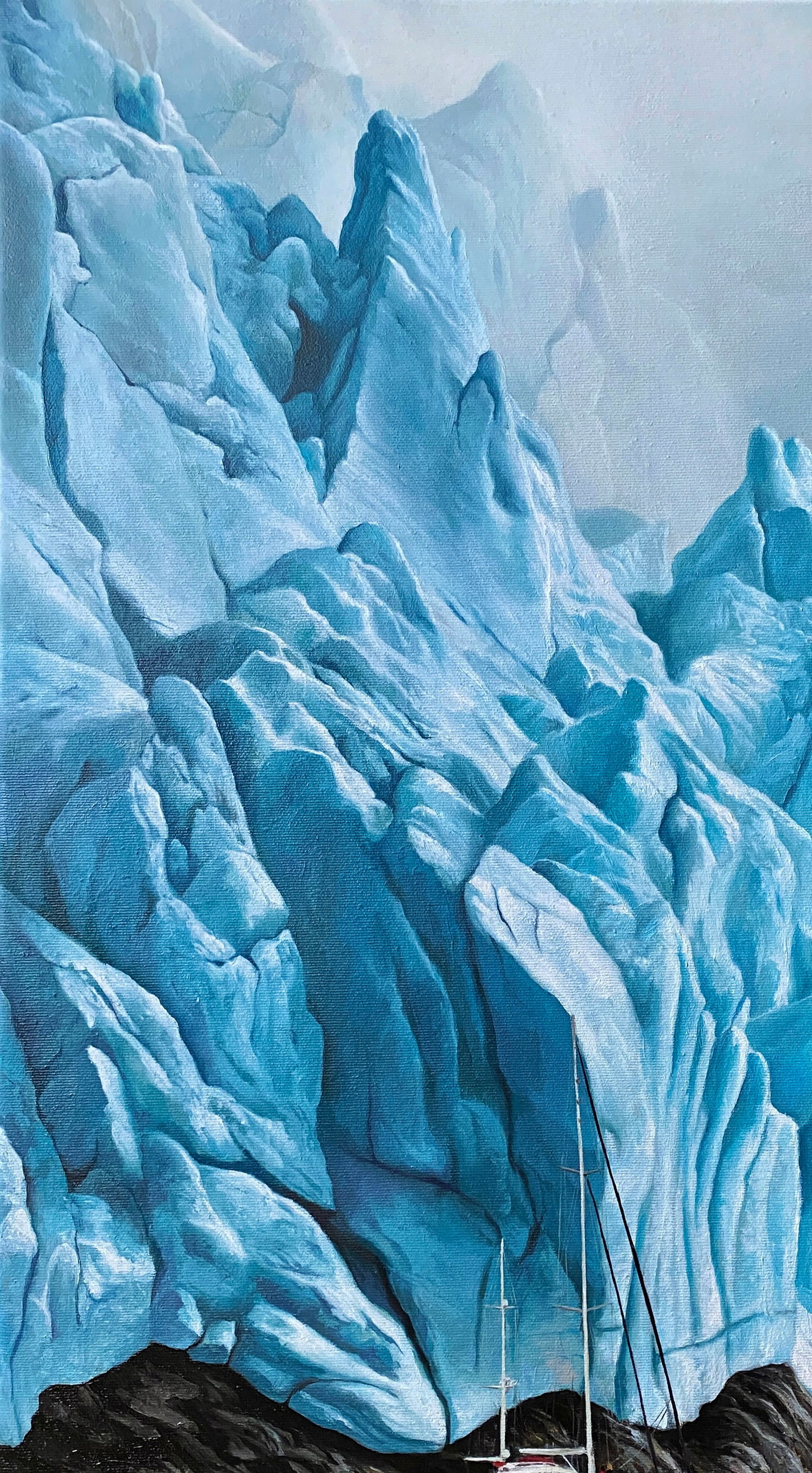 Oil painting Ship at the Iceberg Kateryna Bukuros - 2