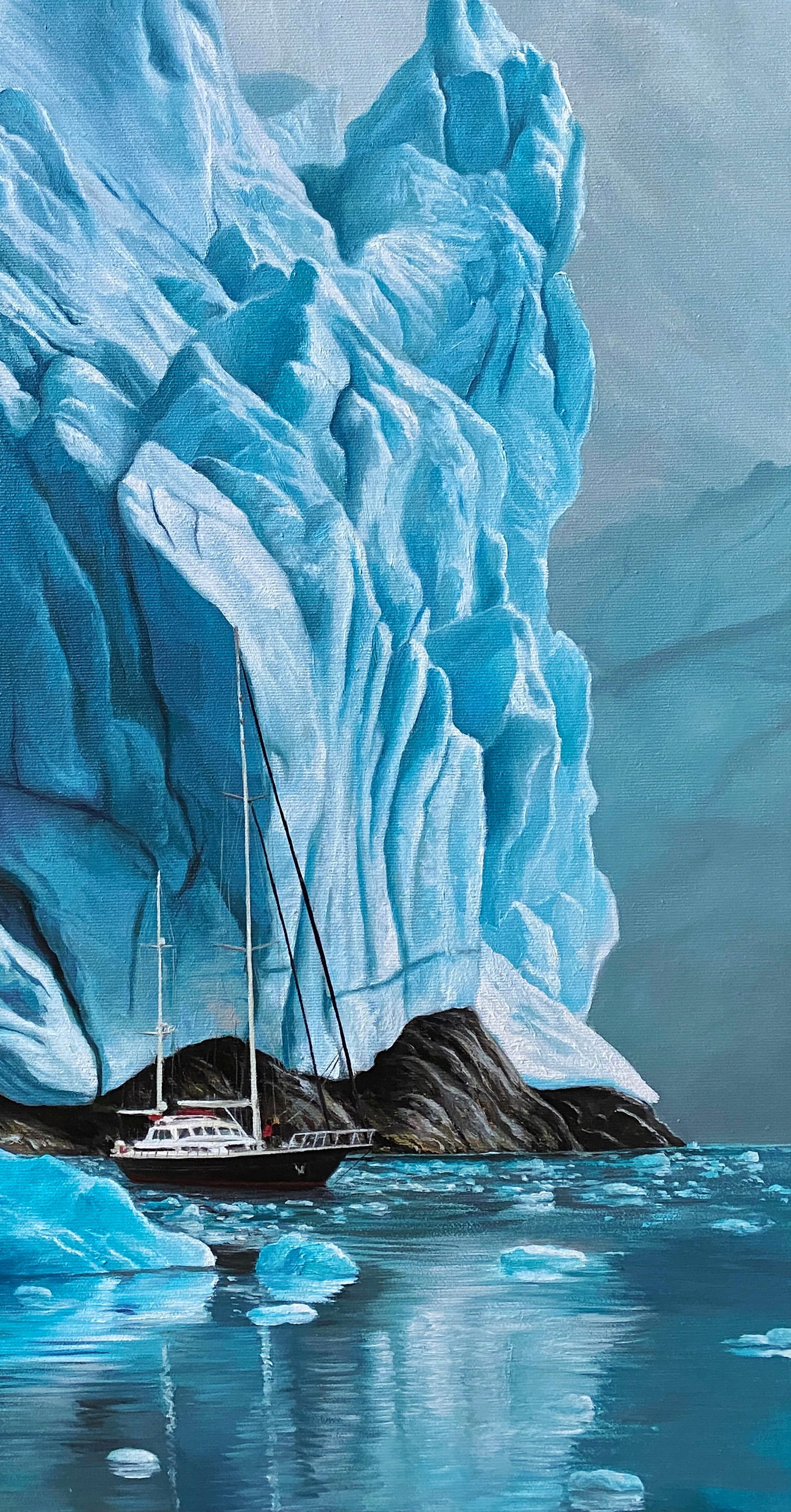 Oil painting Ship at the Iceberg Kateryna Bukuros - 5