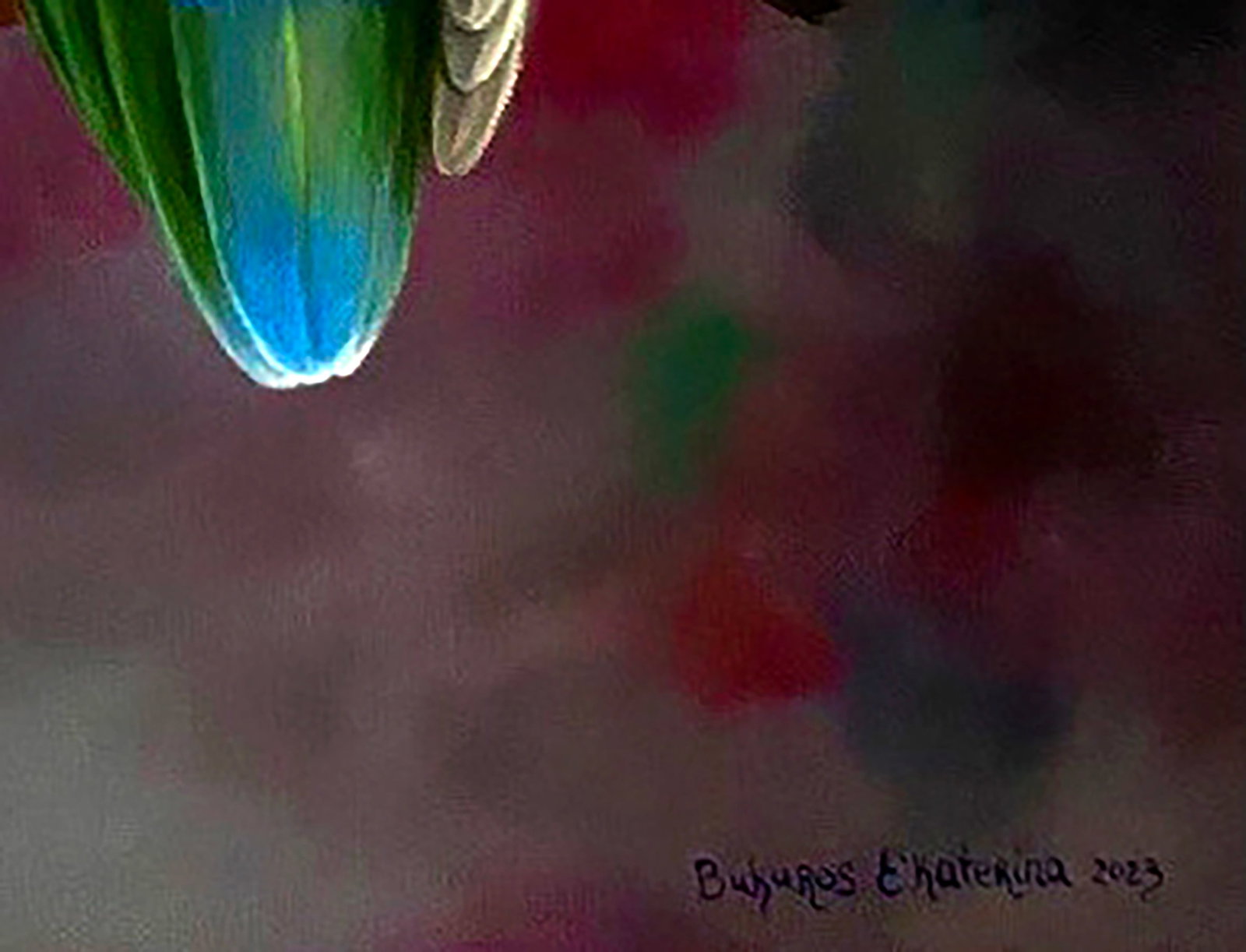 Oil painting Lovebirds on a Branch Kateryna Bukuros - 6