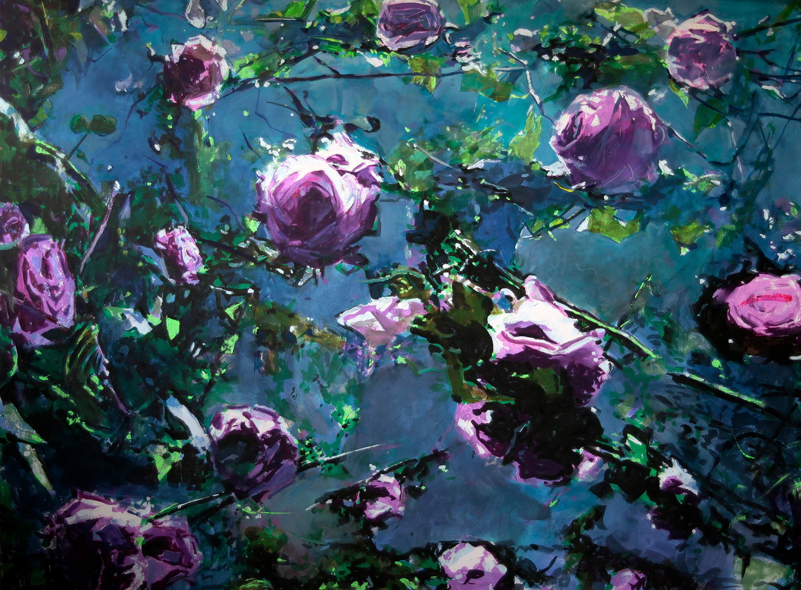 Oil painting Roses Ed Potapenkov: Title: Oil painting Roses Ed Potapenkov Description: 35POTAP Painter: Ed Potapenkov Size: 135x185 cm/53.14x72.83 inches Components: oil, canvas Original painting CONDITION: excellent ARTIST: Ed Potape