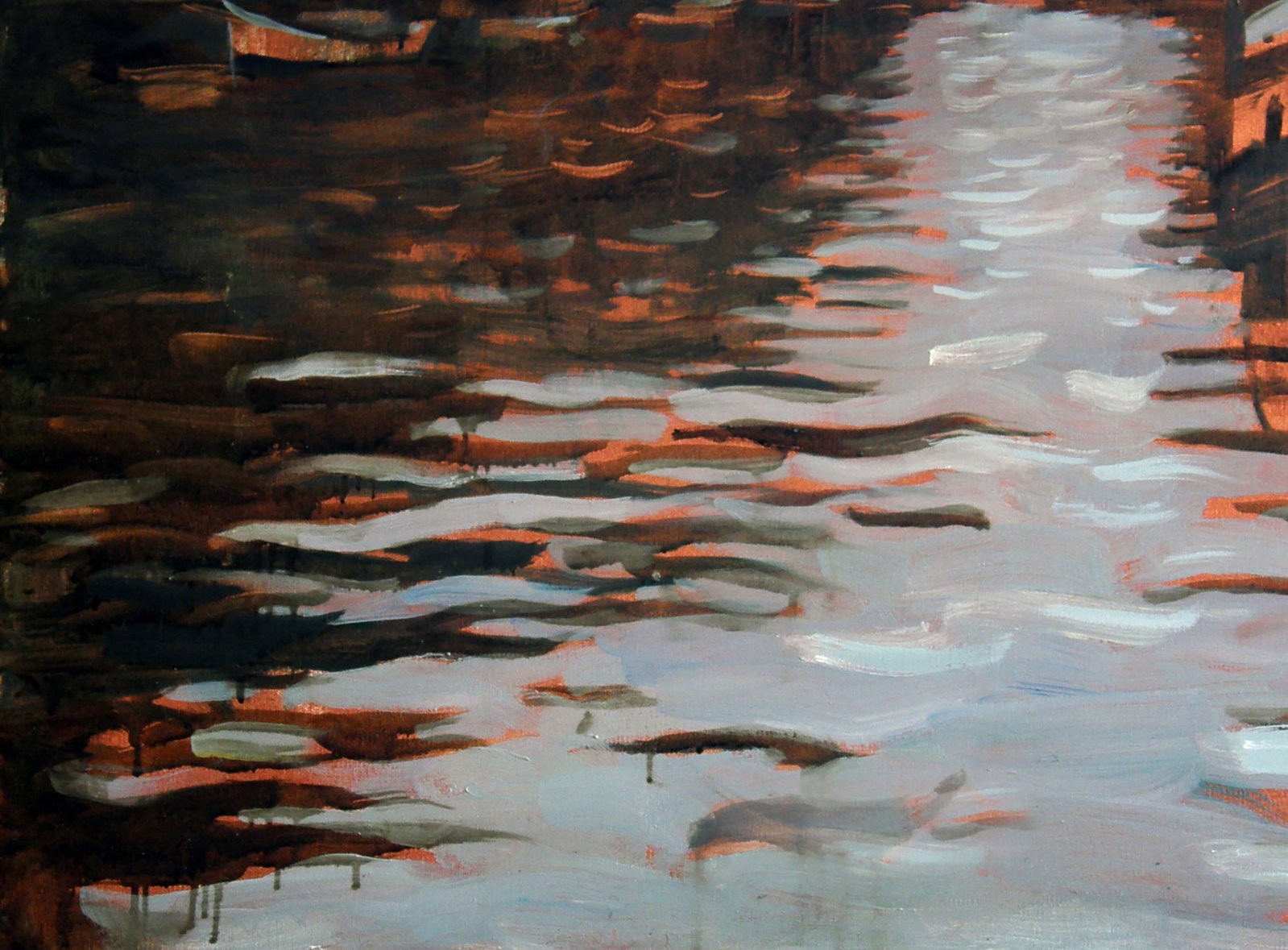 Oil painting City ??river Ed Potapenkov - 4