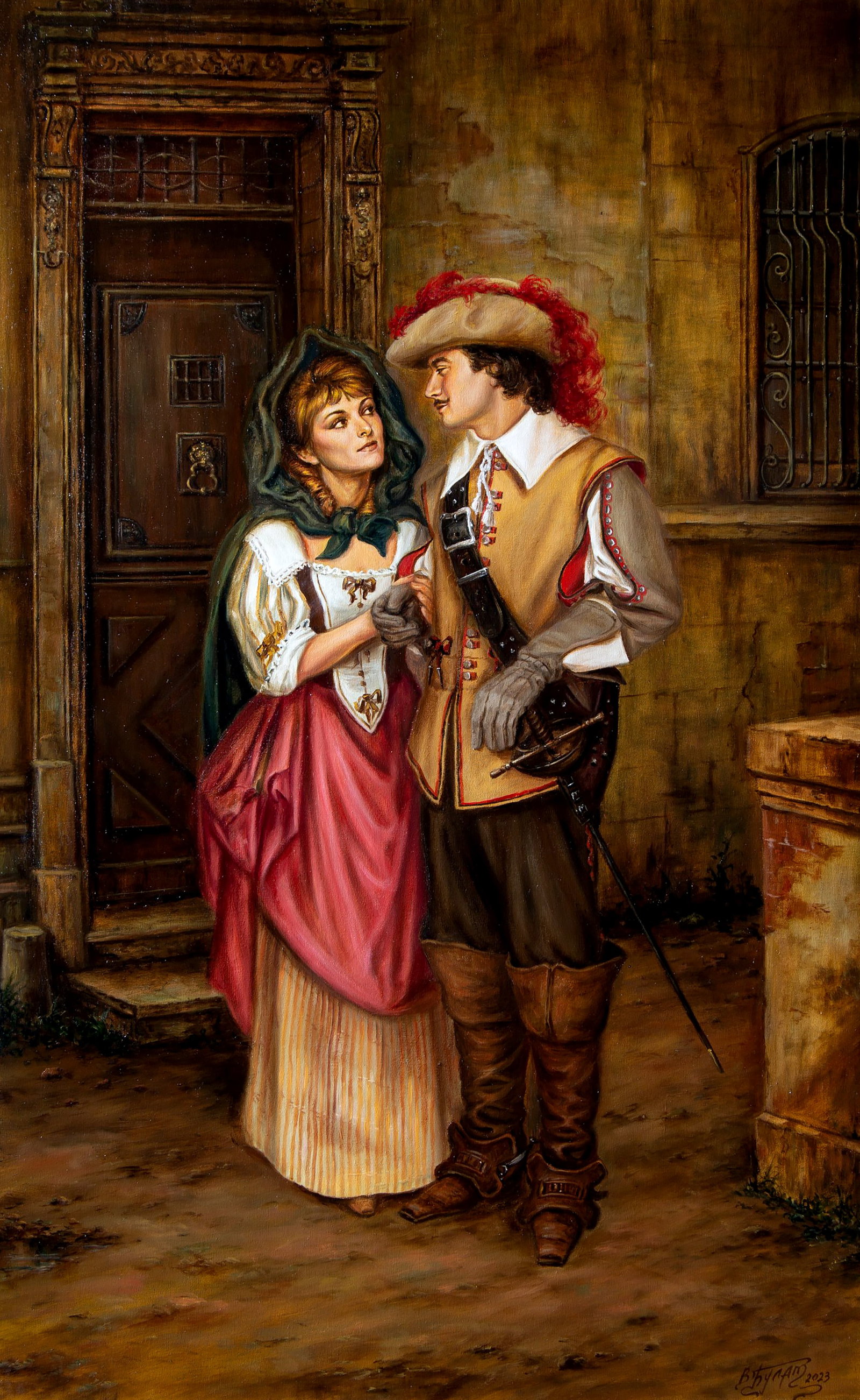 Oil painting Maybe in the future Valeriy Bulat: Title: Oil painting Maybe in the future Valeriy Bulat Description: 7BUL Painter: Valeriy Bulat Size: 80x50 cm/31.49x19.68 inches Components: oil, canvas Original painting - Based on A. Dumas's "The