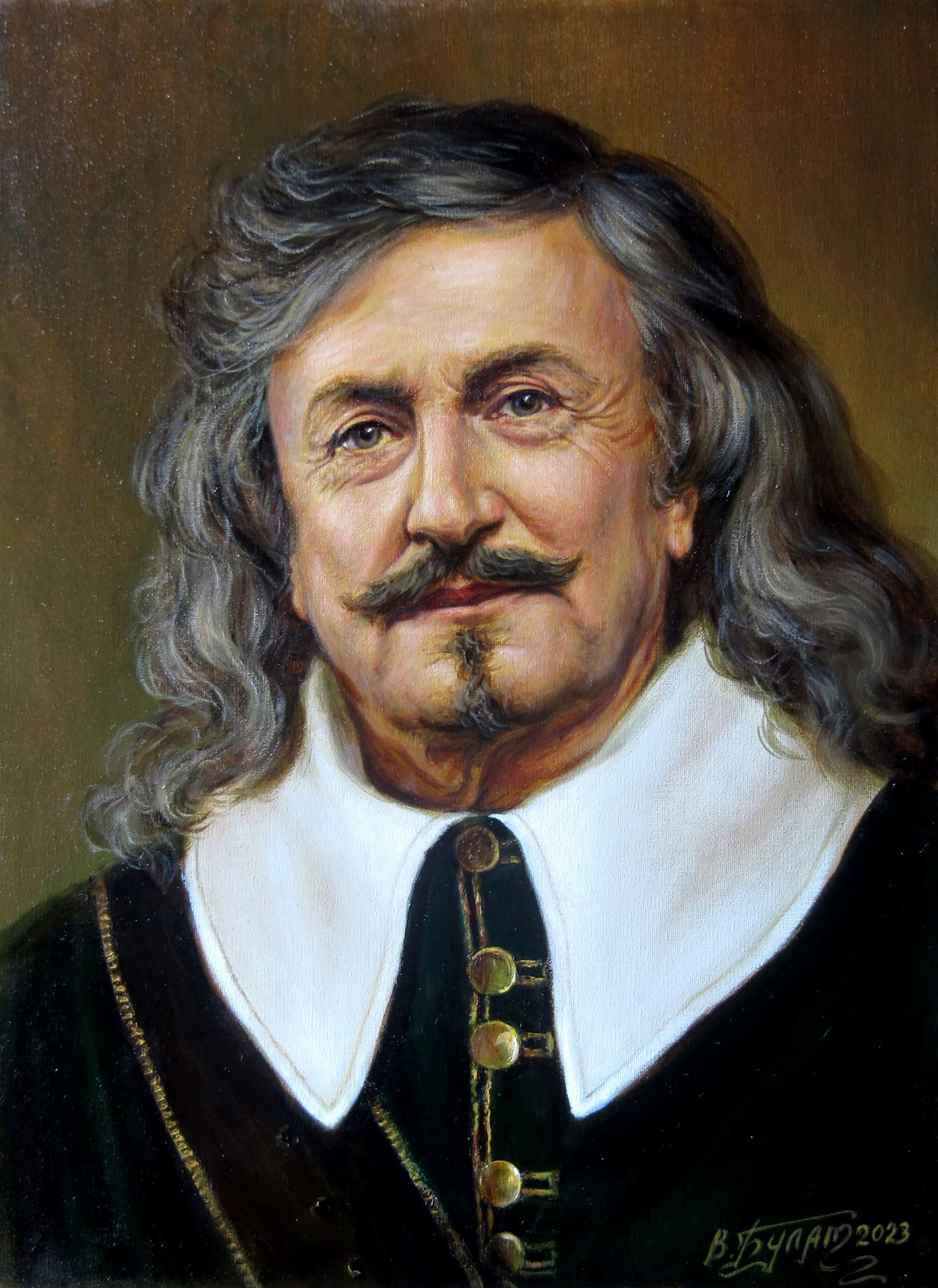 Oil painting An image from the past Valeriy Bulat: Title: Oil painting An image from the past Valeriy Bulat Description: 17BUL Painter: Valeriy Bulat Size: 32x24 cm/12.59x9.44 inches Components: oil, canvas Original painting - Based on A. Dumas's