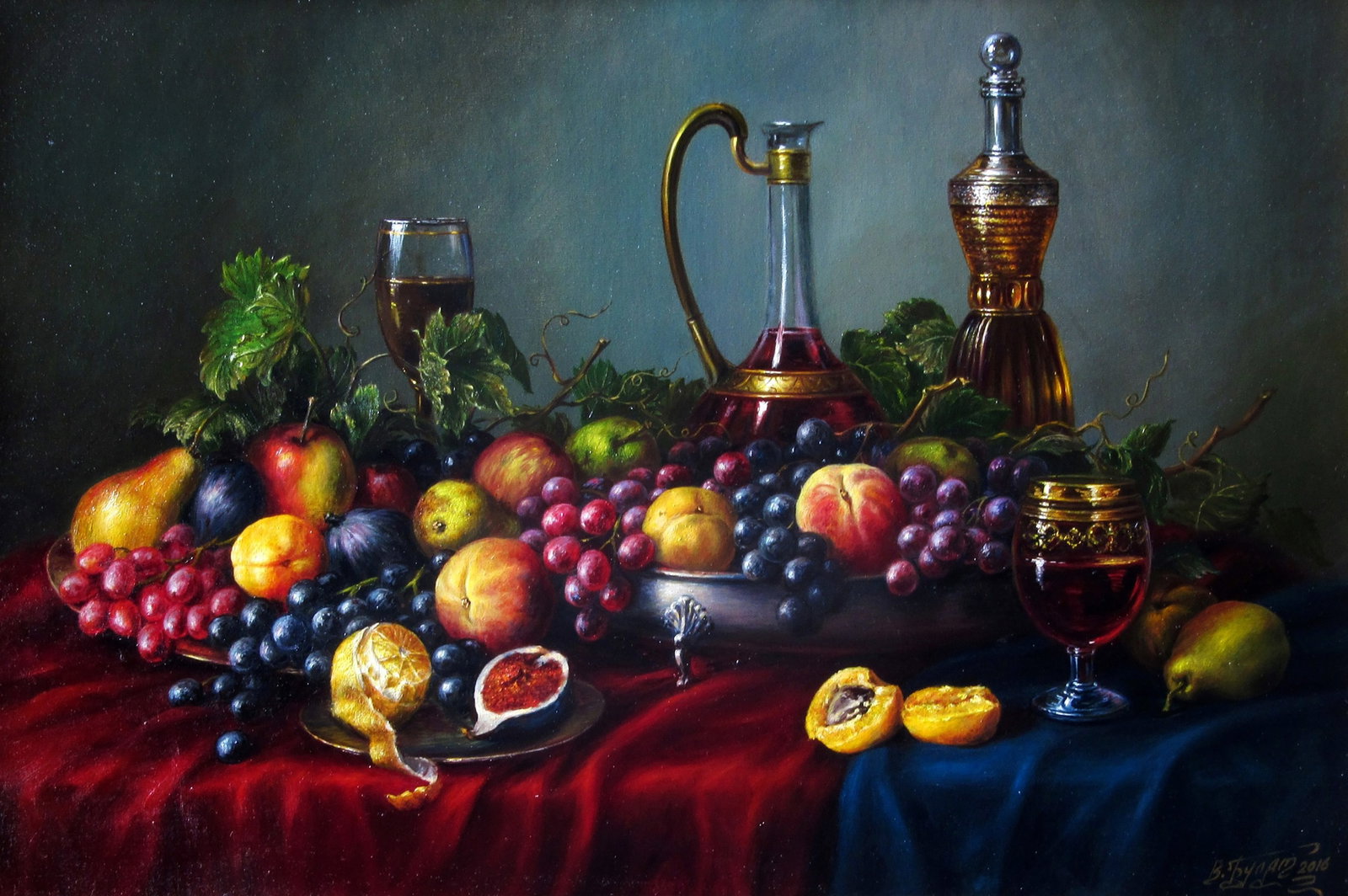Oil painting Summer Treats Valeriy Bulat: Title: Oil painting Summer Treats Valeriy Bulat Description: 35BUL Painter: Valeriy Bulat Size: 40x60 cm/15.74x23.62 inches Components: oil, canvas Original painting CONDITION: excellent ARTIST: