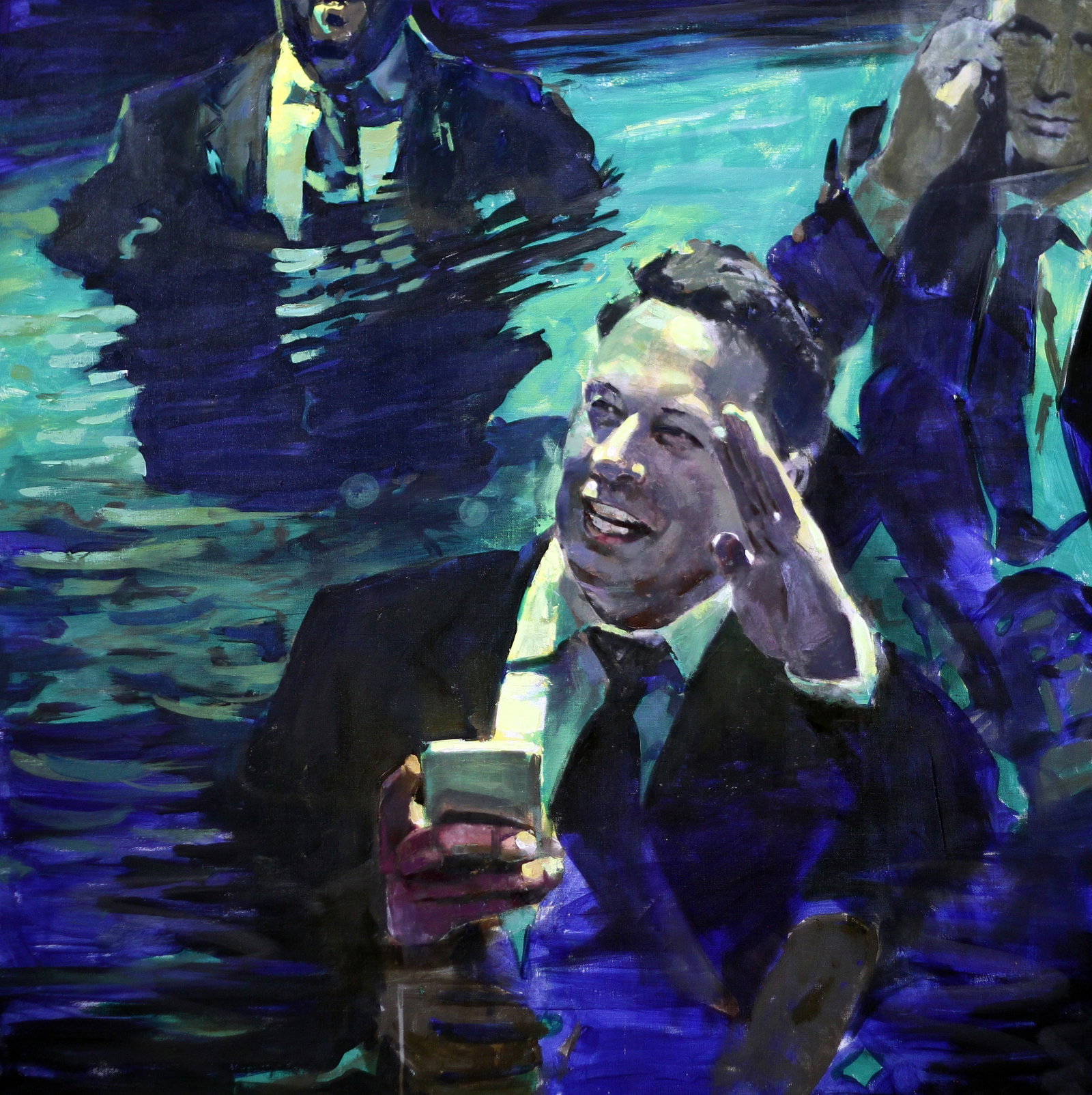 Oil painting Typical Elon Ed Potapenkov: Title: Oil painting Typical Elon Ed Potapenkov Description: 60POTAP Painter: Ed Potapenkov Size: 100x100 cm/39.37x39.37 inches Components: oil, canvas Original painting CONDITION: excellent ARTIST: