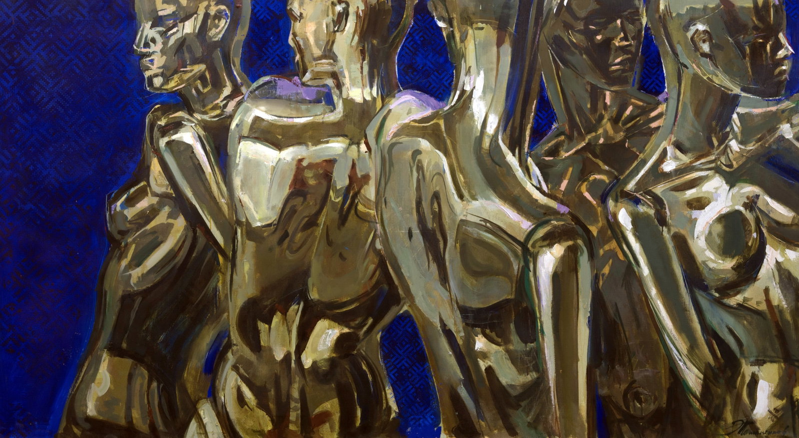 Acrylic painting Pending Ed Potapenkov: Title: Acrylic painting Pending Ed Potapenkov Description: 71POTAP Painter: Ed Potapenkov Size: 100x180 cm/39.37x70.86 inches Components: acrylic, canvas Original painting - Latex Series CONDITION: