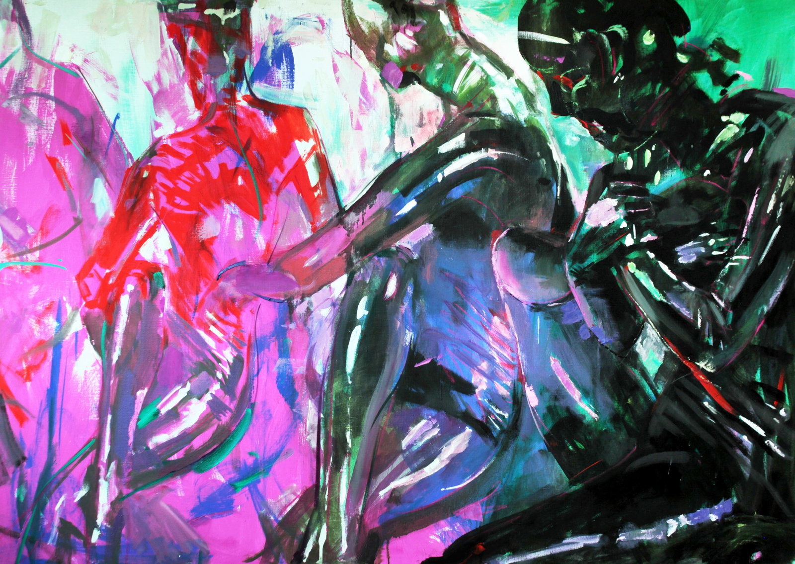 Oil painting Asana Ed Potapenkov: Title: Oil painting Asana Ed Potapenkov Description: 72POTAP Painter: Ed Potapenkov Size: 100x140 cm/39.37x55.11 inches Components: oil, canvas Original painting - Latex Series CONDITION: excellent