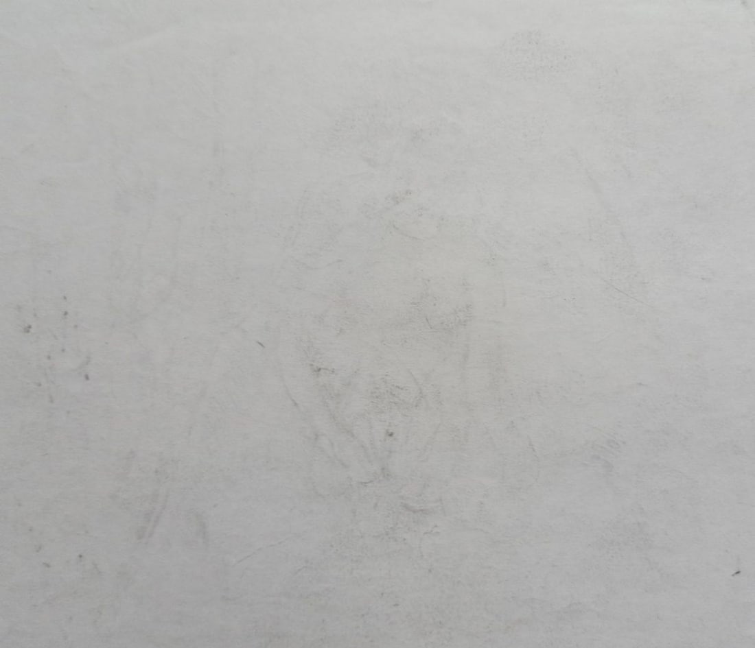 Pencil painting Naked girl at the table Peter Tovpev - 4