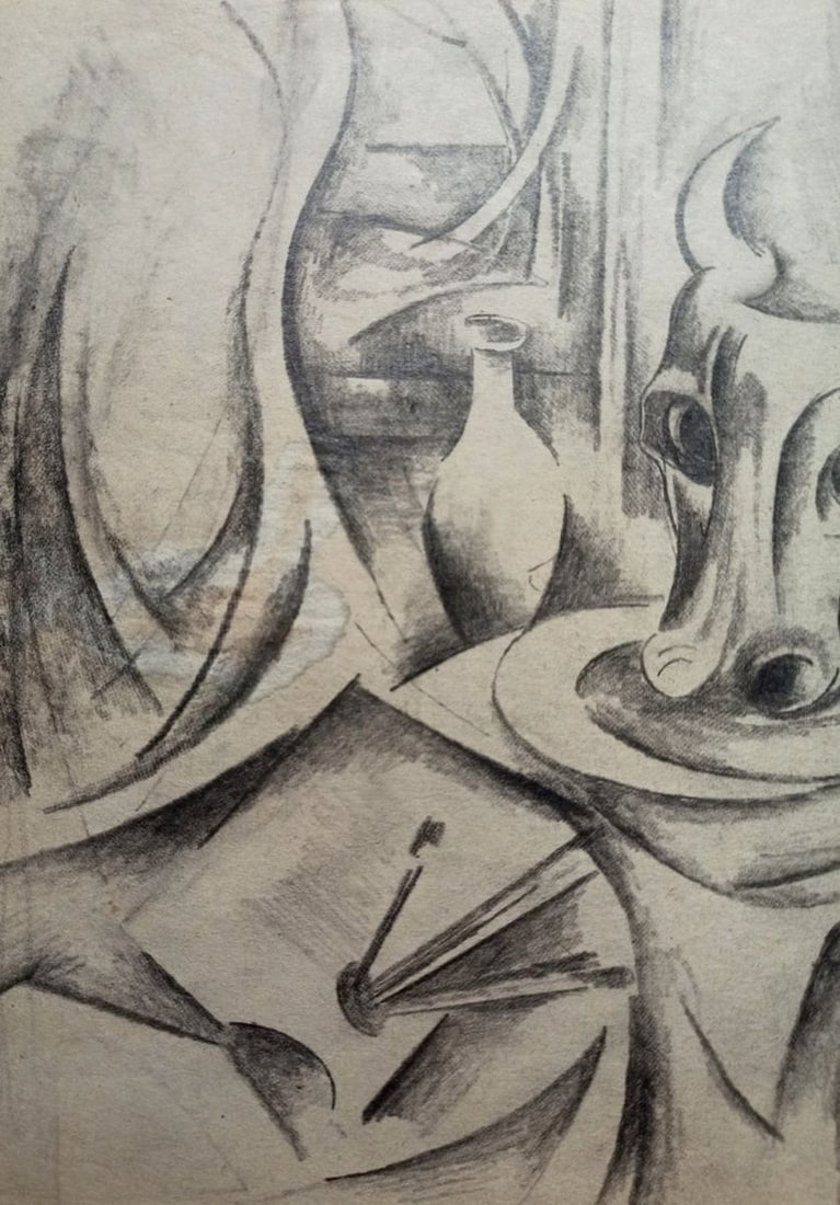 Pencil painting Workplace Peter Tovpev - 2
