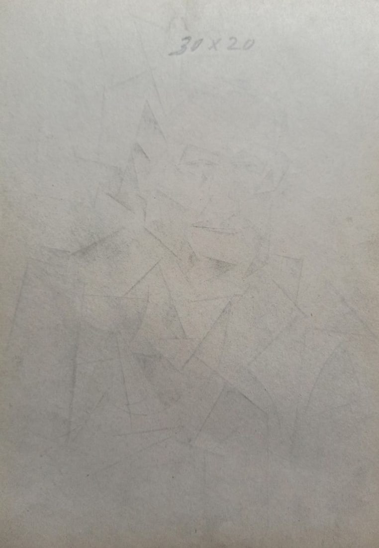 Abstract pencil painting Portrait of a man Peter Tovpev - 4