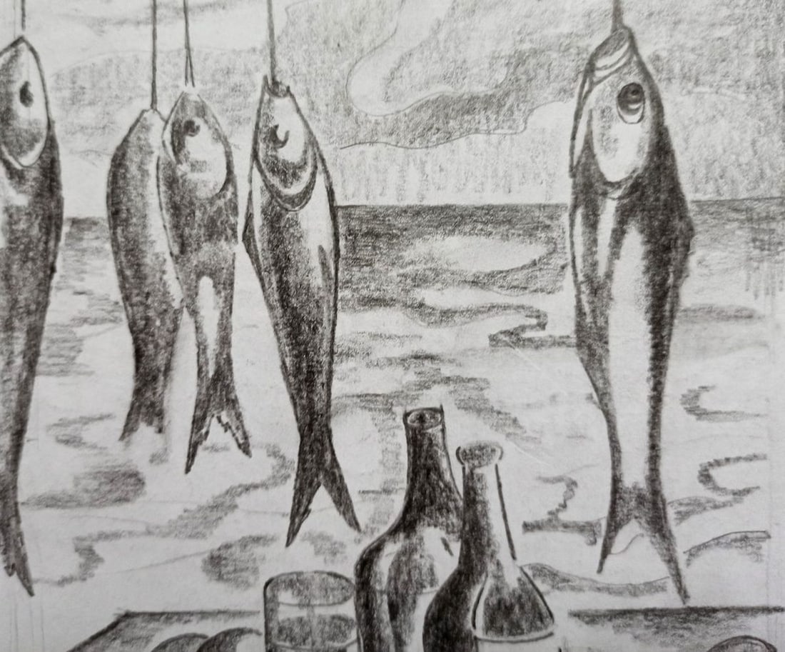 Pencil painting Still life Peter Tovpev - 2