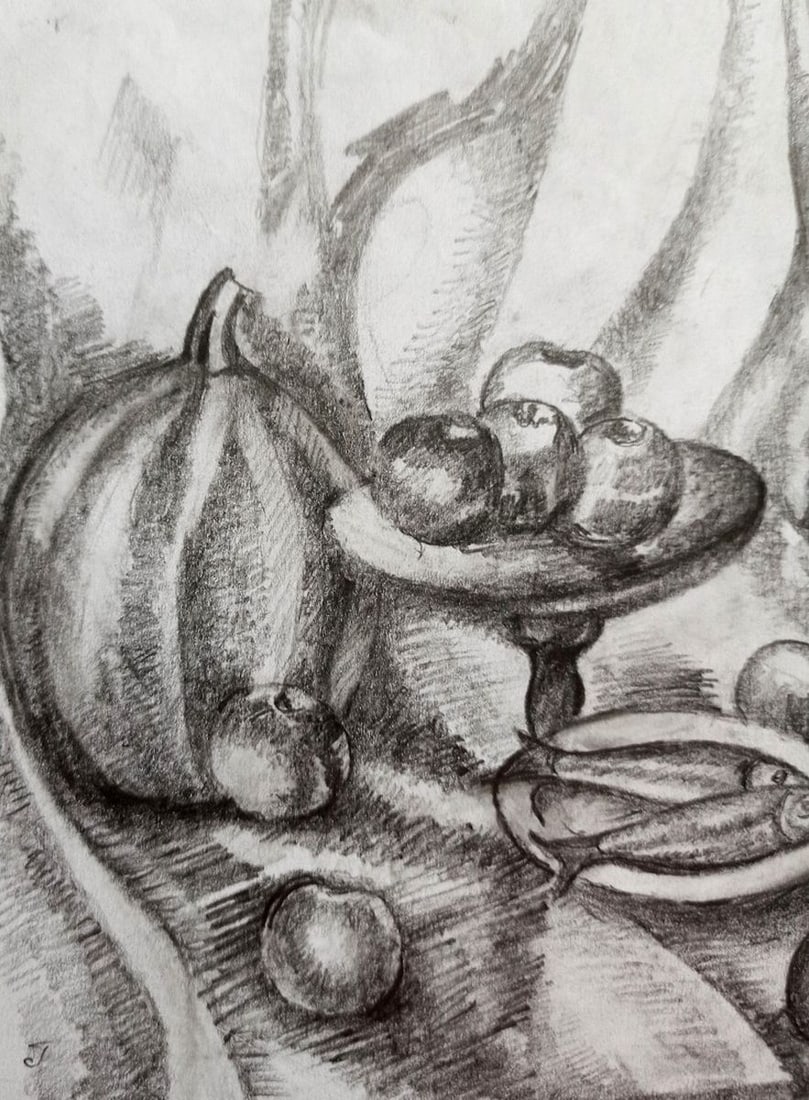Pencil painting Still life Peter Tovpev - 2