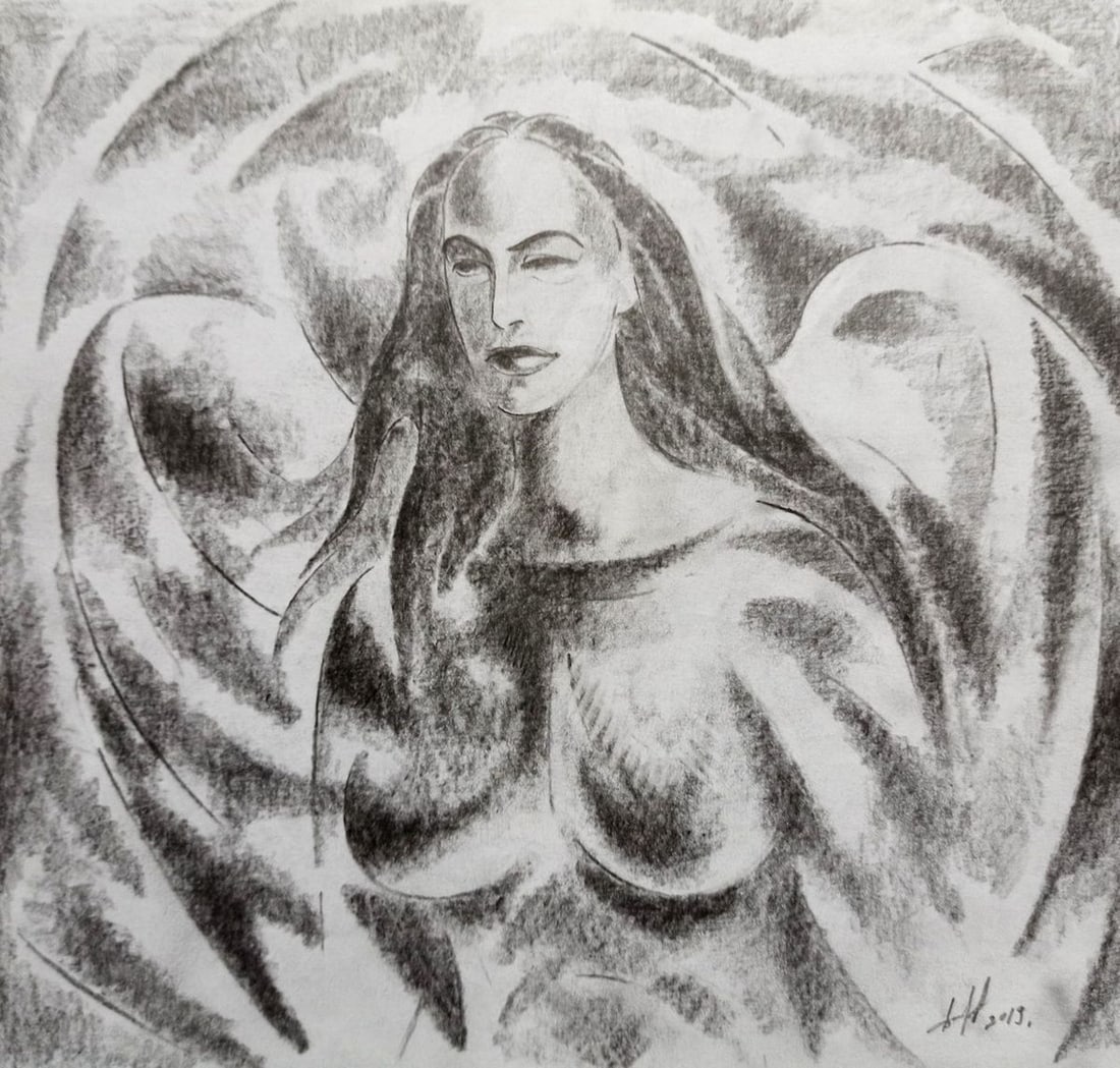 Abstract pencil painting Valkyrie Peter Tovpev: Title: Abstract pencil painting Valkyrie Peter Tovpev Description: NoDobr 566 *** ABOUT THIS PAINTING *** * TITLE: "Valkyrie" * ARTISTS: Peter Tovpev * SIZE: 21x24 cm/'8.26x9.44 inches' * MEDIUM: