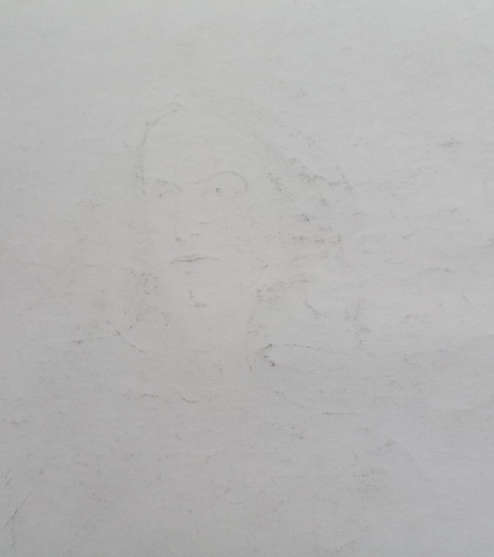Abstract pencil painting Portrait of a girl Peter Tovpev - 4