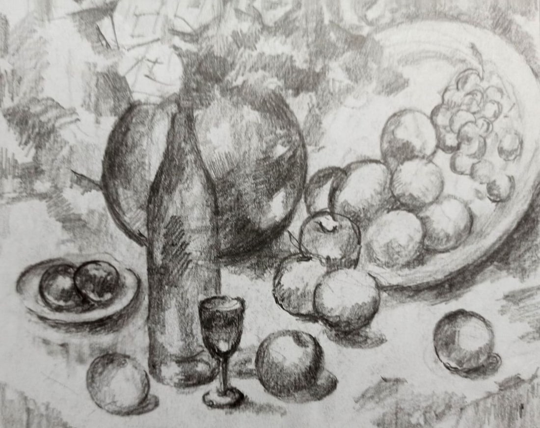 Abstract pencil painting Still life Peter Tovpev - 3