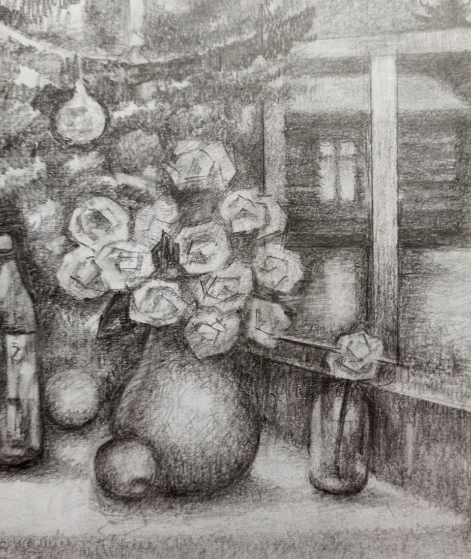 Pencil painting Still life Peter Tovpev - 3