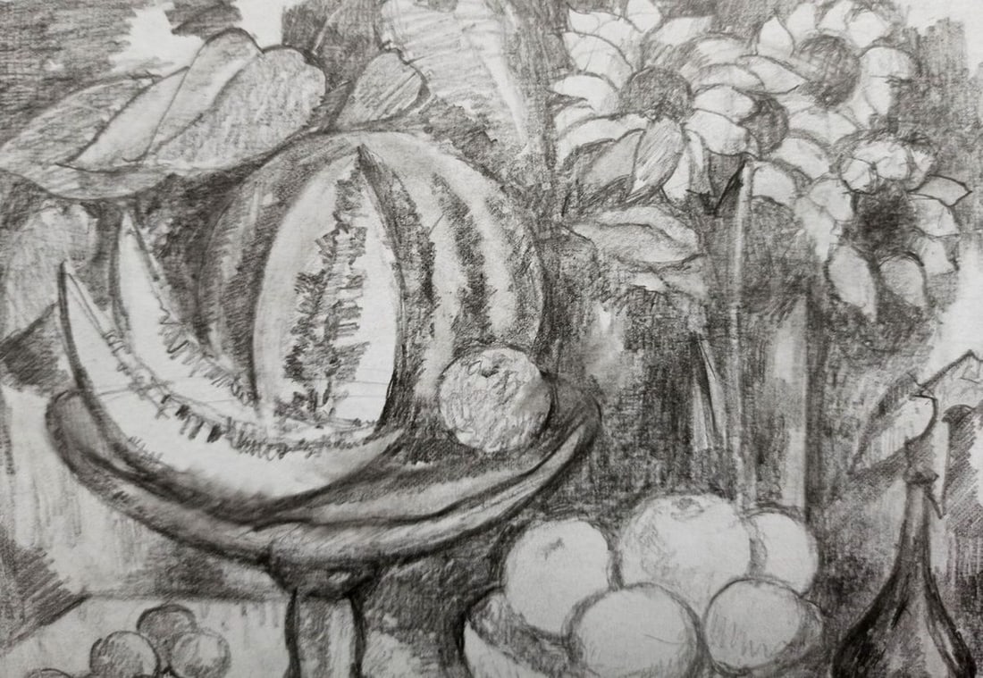Pencil painting Still life Peter Tovpev - 2