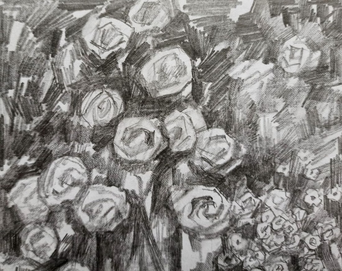 Pencil painting Still life Peter Tovpev - 2