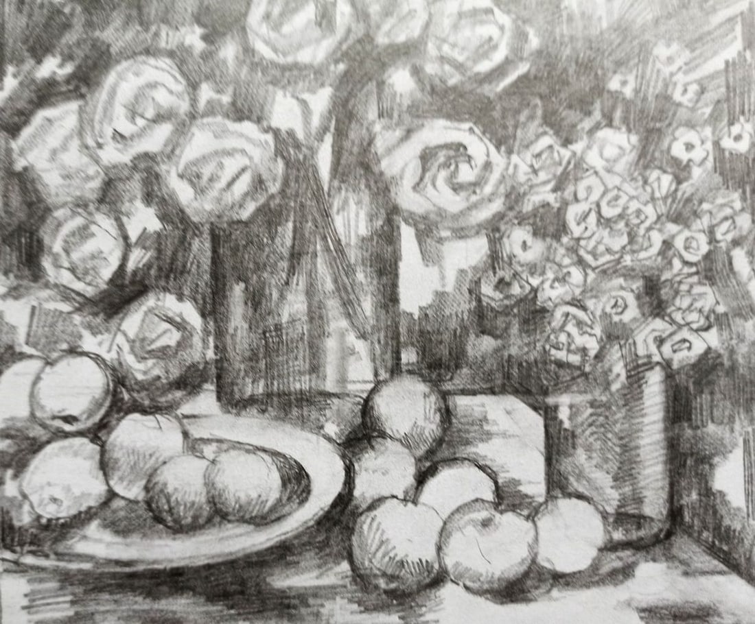Pencil painting Still life Peter Tovpev - 3