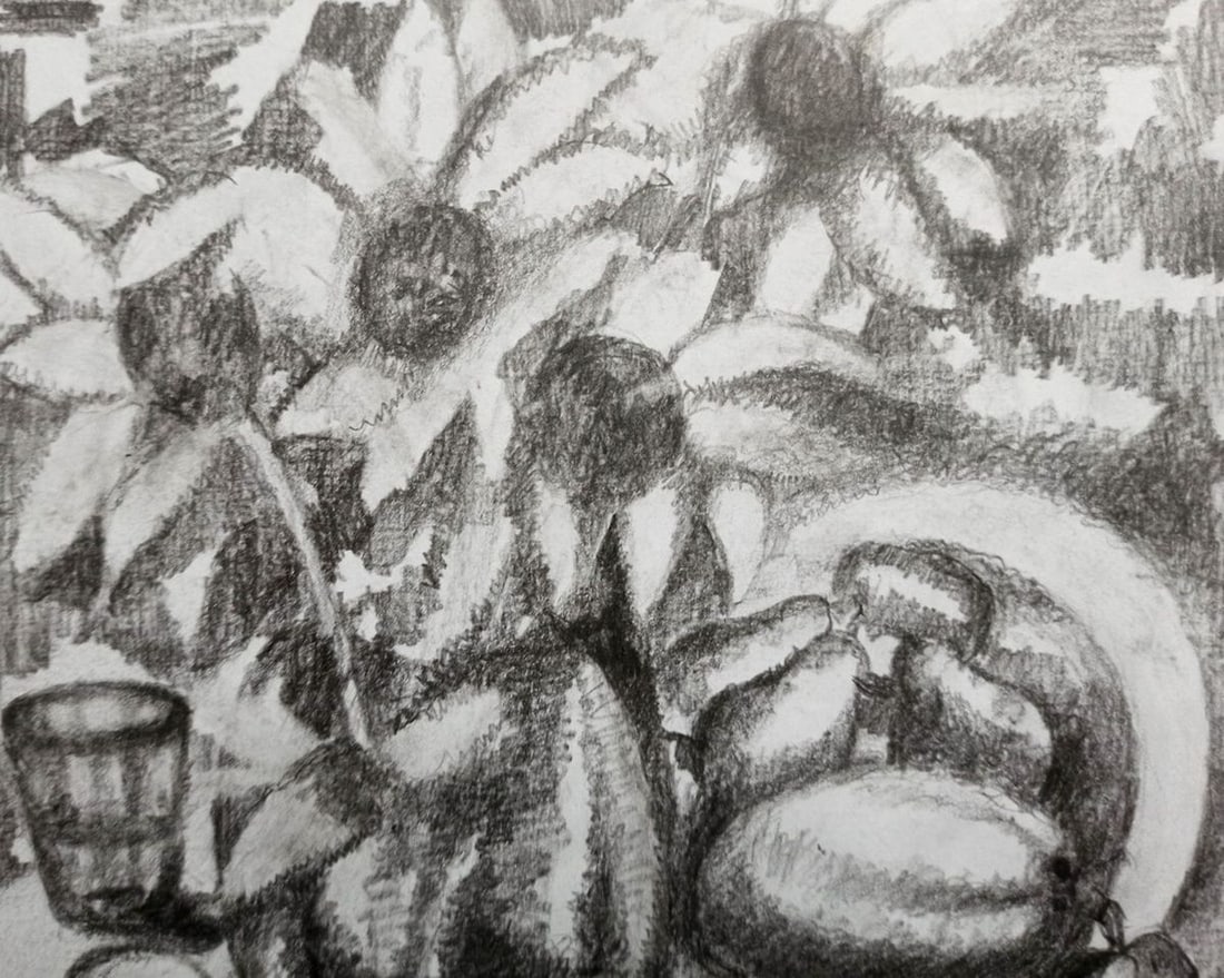Pencil painting Still life Peter Tovpev - 2